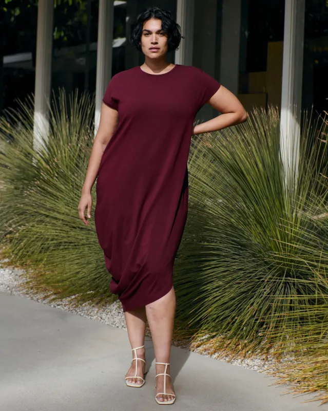 Iconic Geneva Dress - Black Cherry sold by Universal Standard