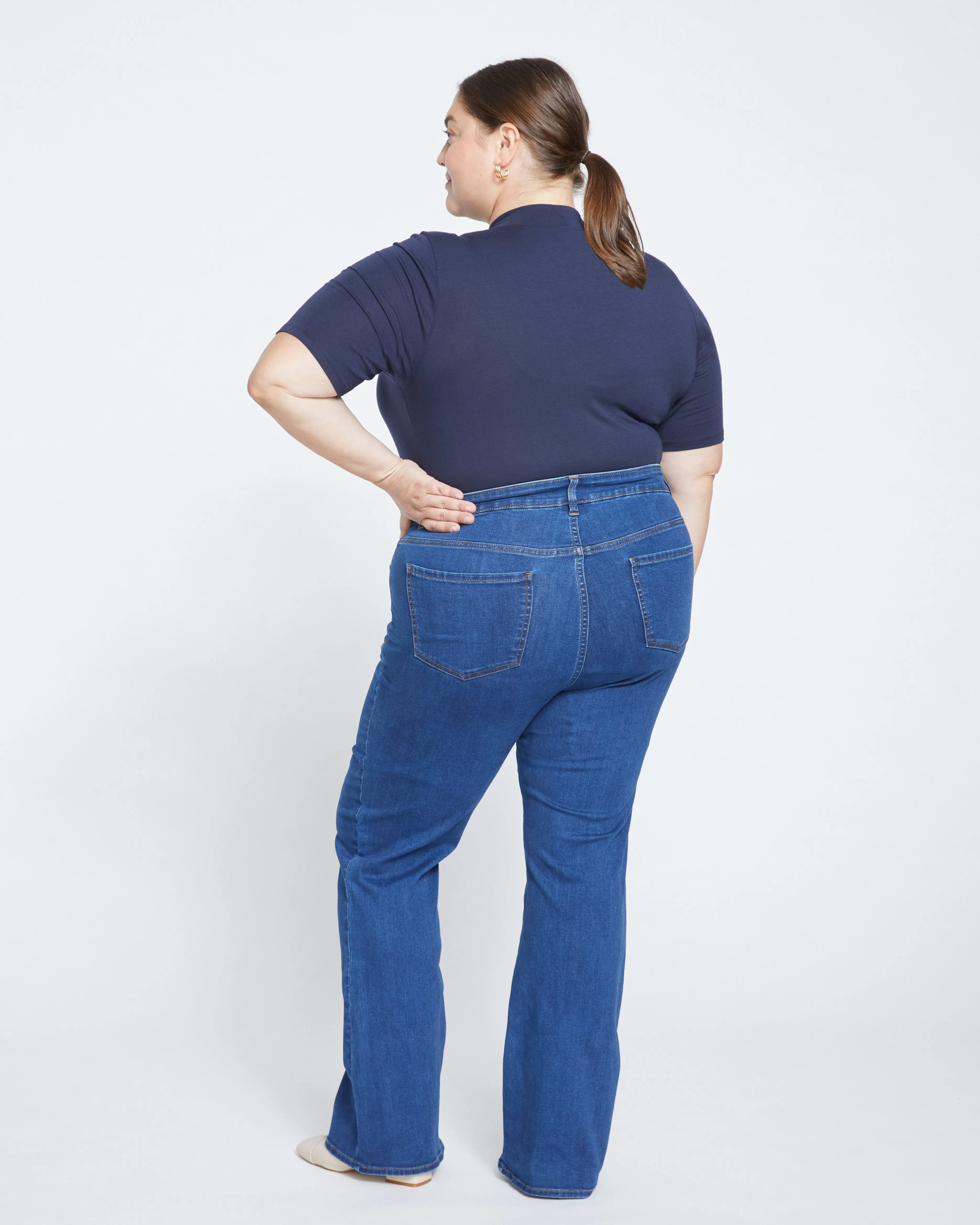 Farrah High Rise Flared Jeans - Pure Blue sold by Universal Standard product image thumbnail 5