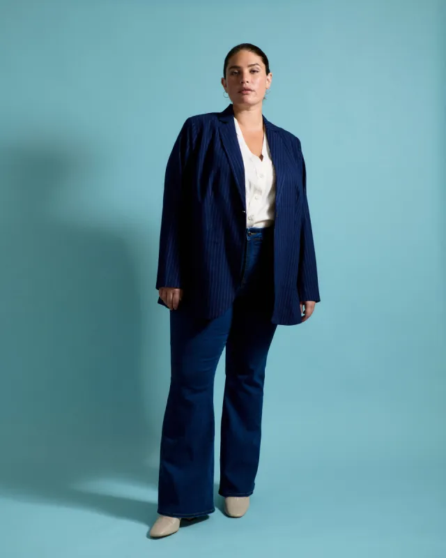 Farrah High Rise Flared Jeans - Pure Blue made by Universal Standard