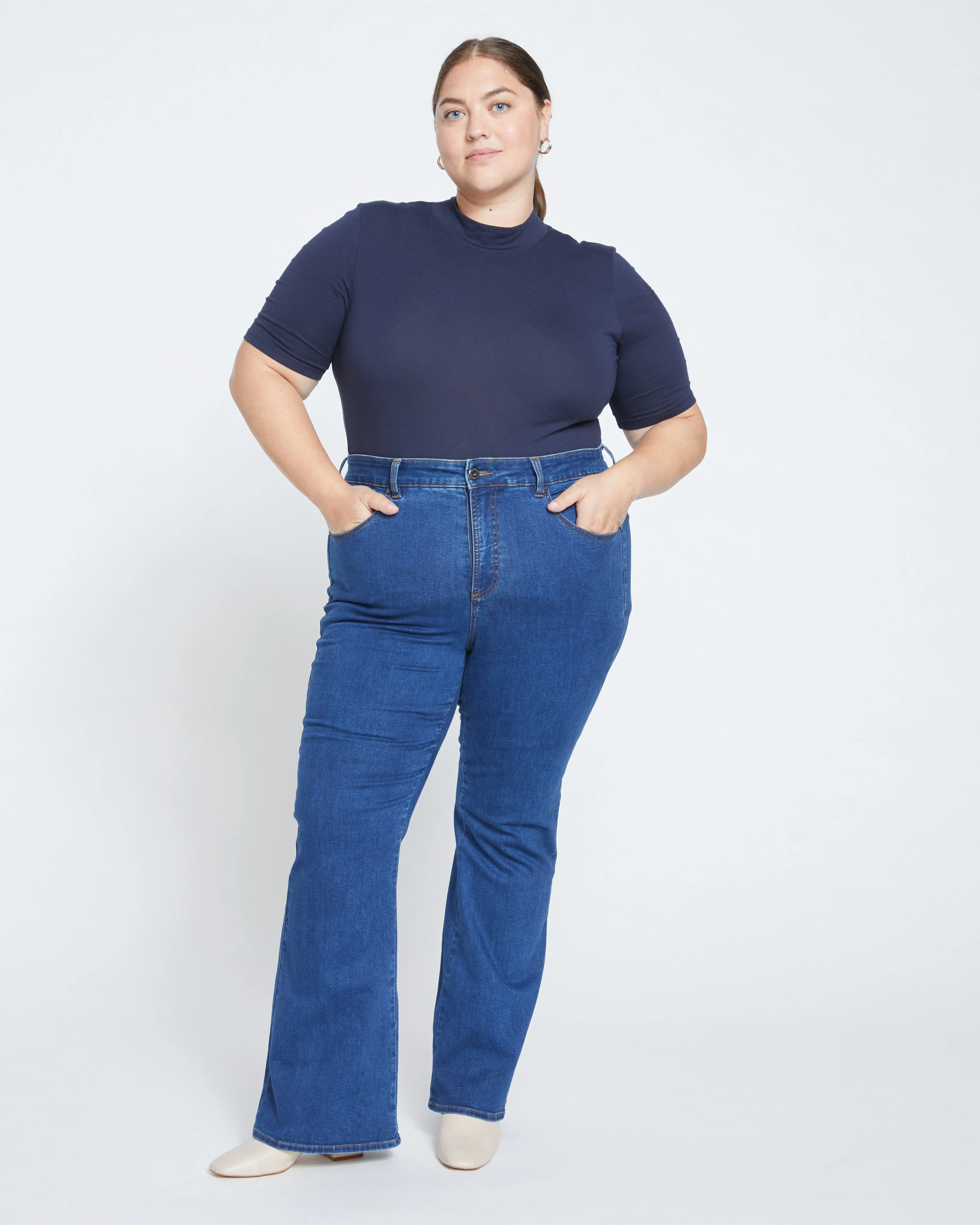 Farrah High Rise Flared Jeans - Pure Blue sold by Universal Standard product image thumbnail 2