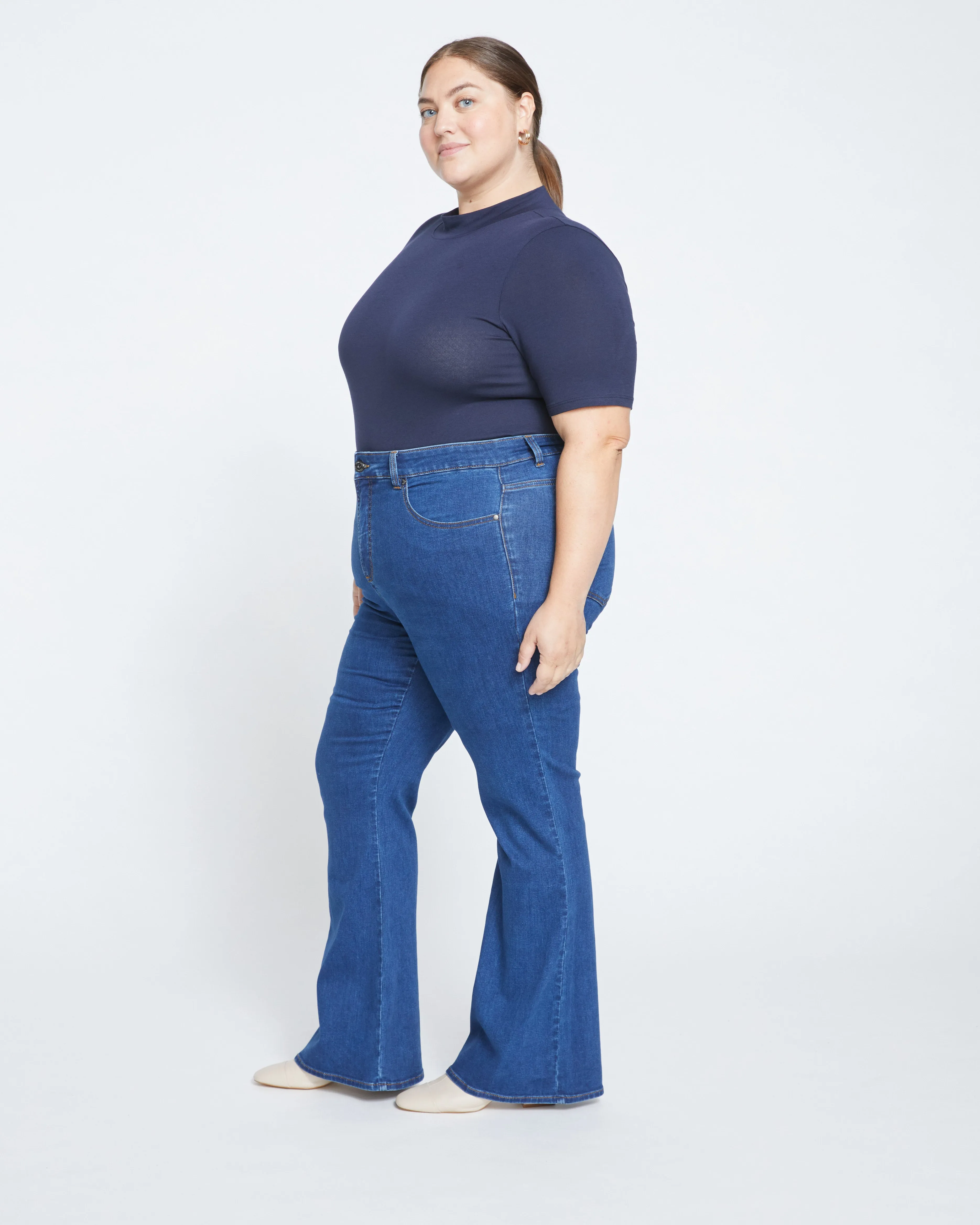 Farrah High Rise Flared Jeans - Pure Blue sold by Universal Standard product image thumbnail 4
