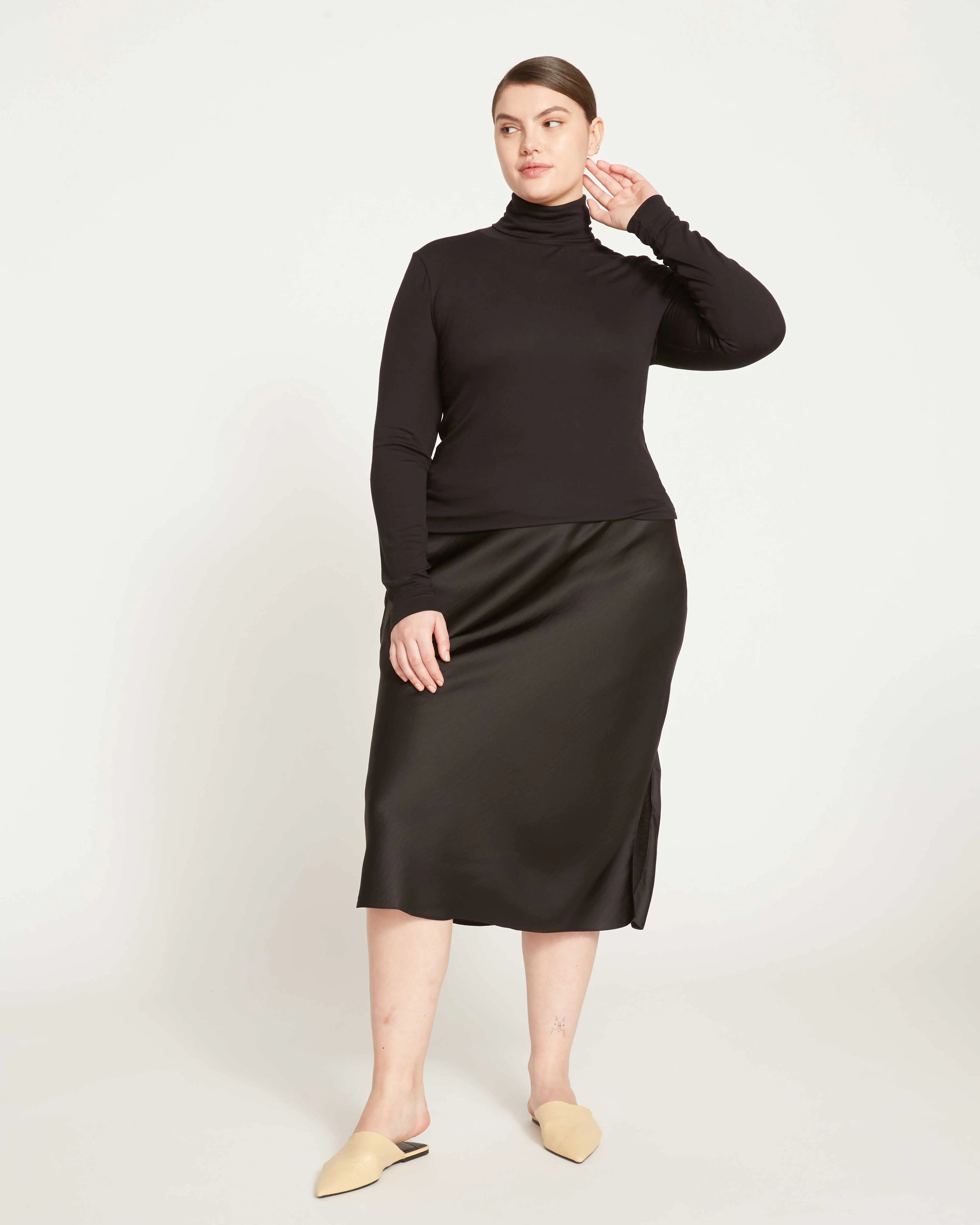 Foundation Turtleneck - Black sold by Universal Standard product image thumbnail 3