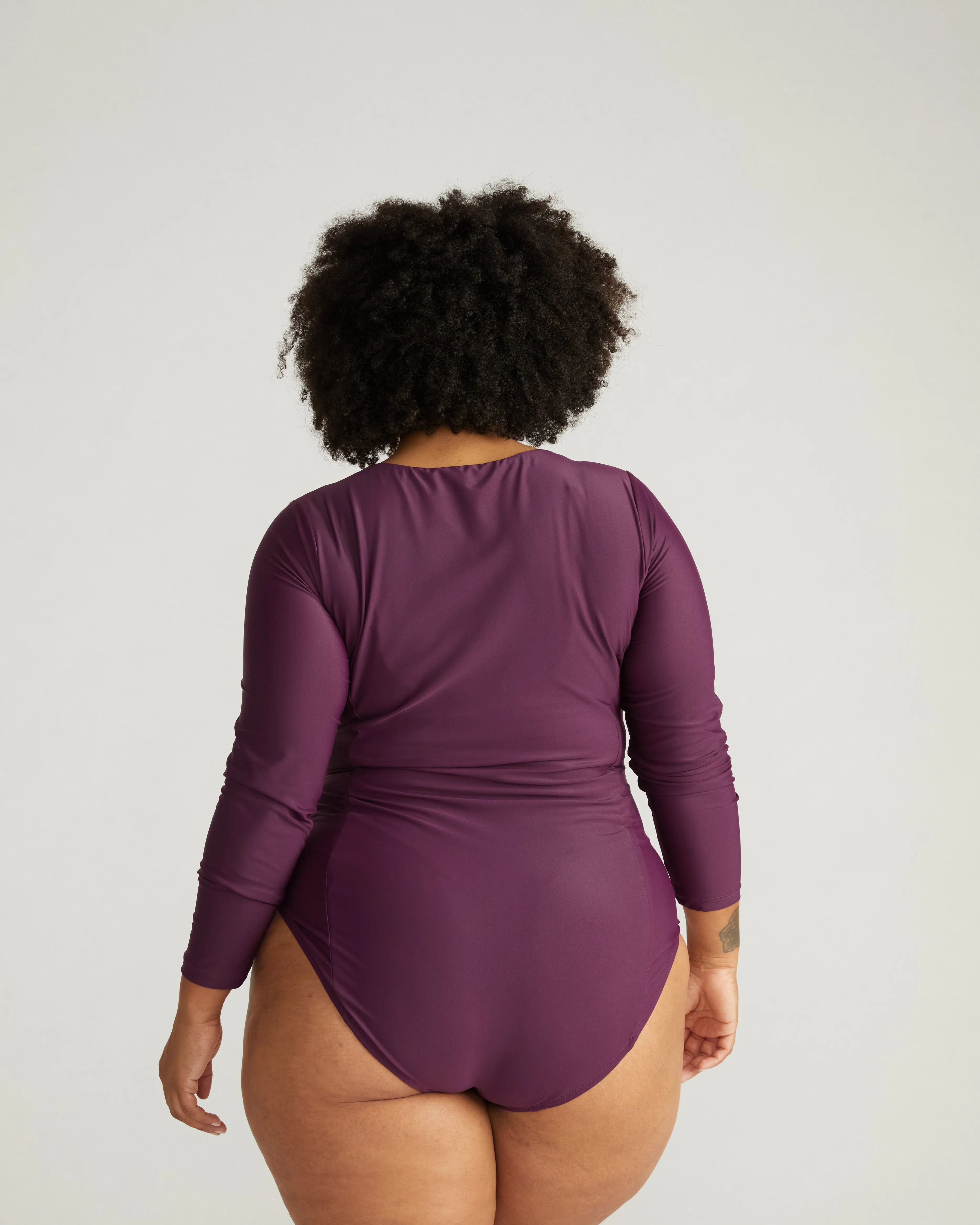 The Surf Long Sleeve Swimsuit - Deep Pansy sold by Universal Standard product image thumbnail 3