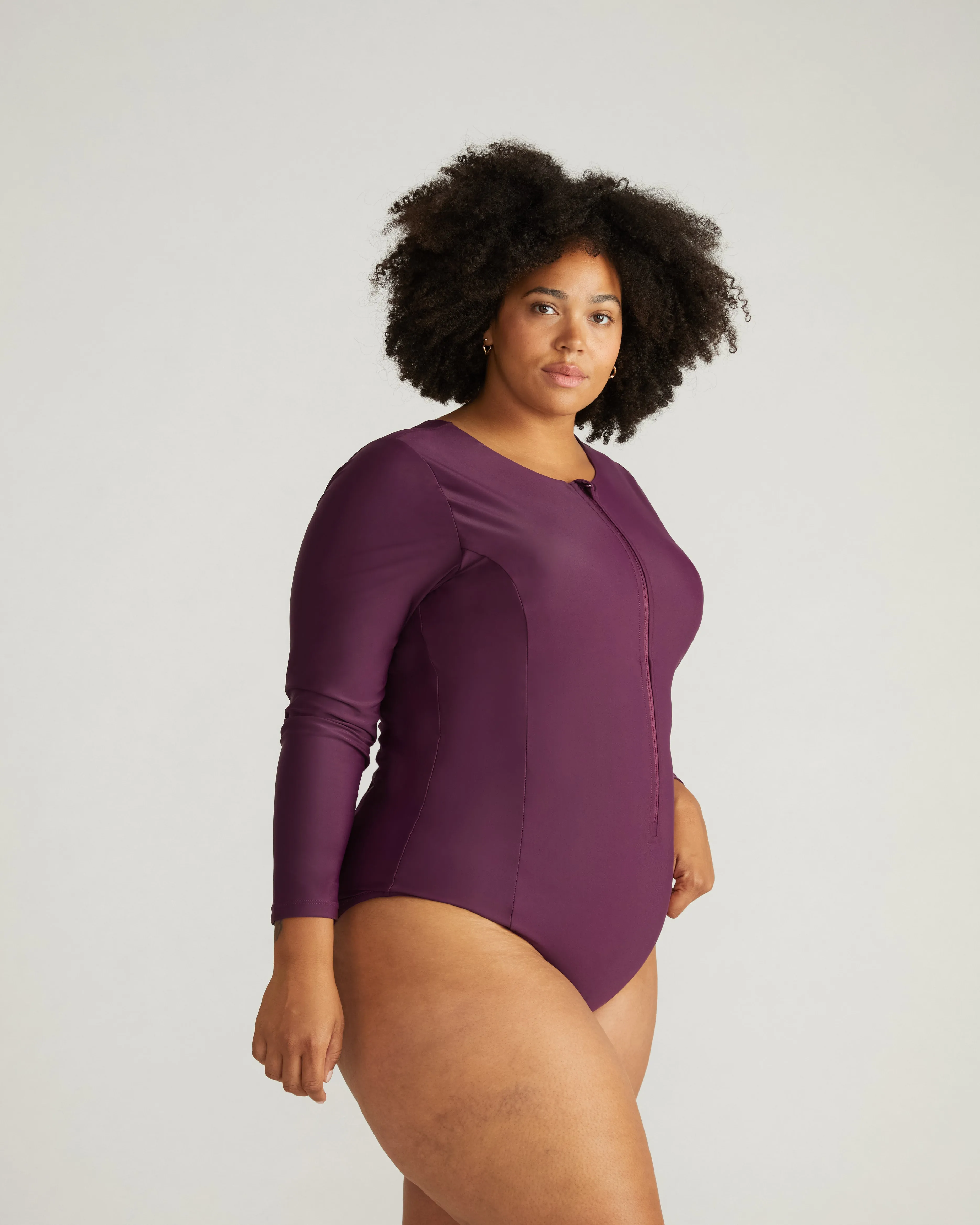 The Surf Long Sleeve Swimsuit - Deep Pansy sold by Universal Standard product image thumbnail 2