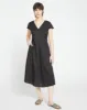Louvre Bow Back Linen Dress - Black sold by Universal Standard