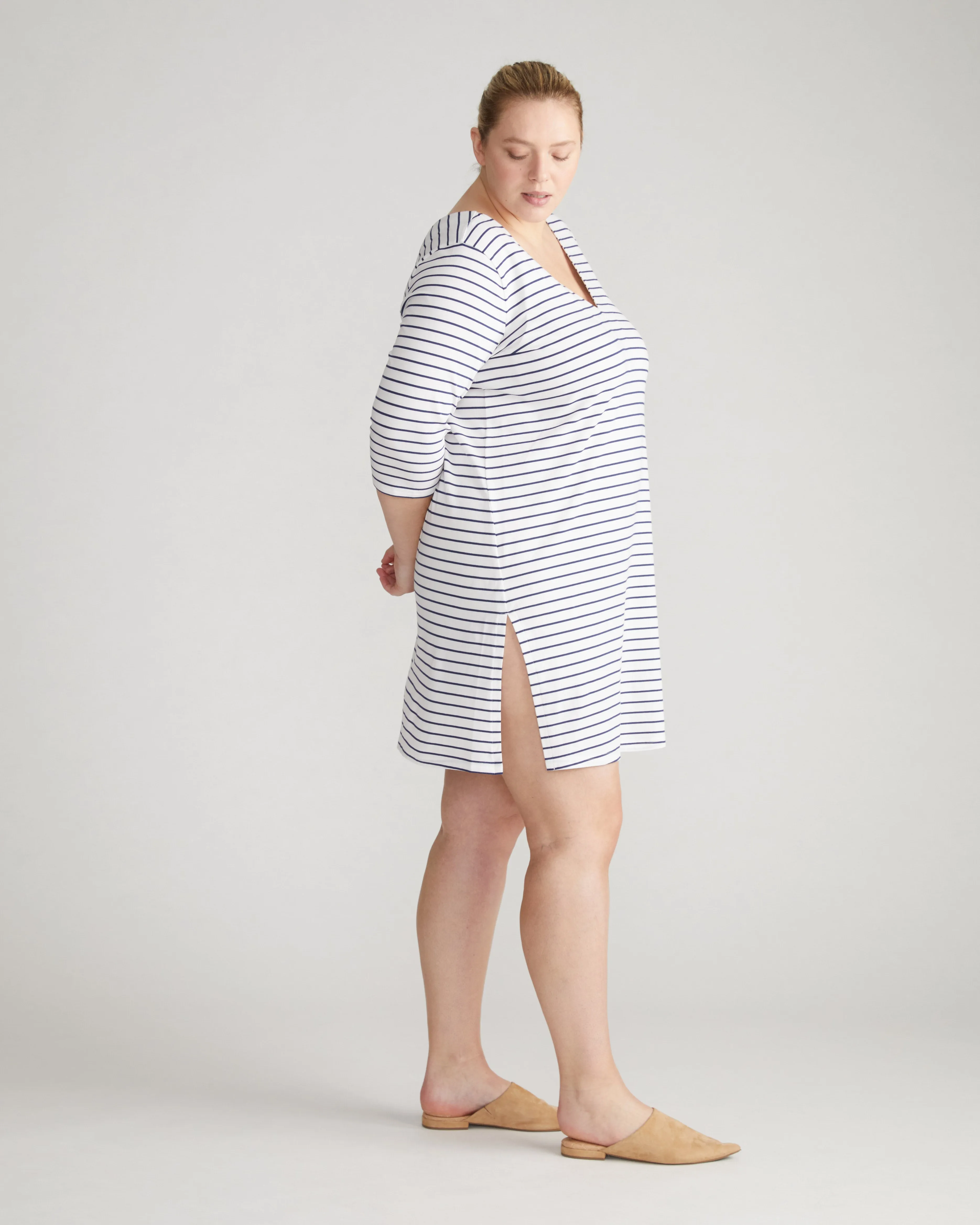 UltimateS Aubrey Sleep Dress - Navy/White sold by Universal Standard product image thumbnail 3