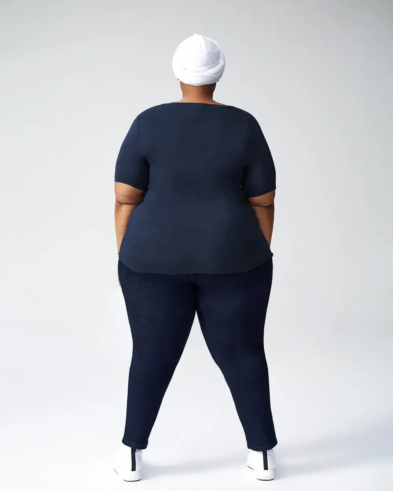 Foundation Short Sleeve Crew Neck Tee - Navy sold by Universal Standard product image thumbnail 3