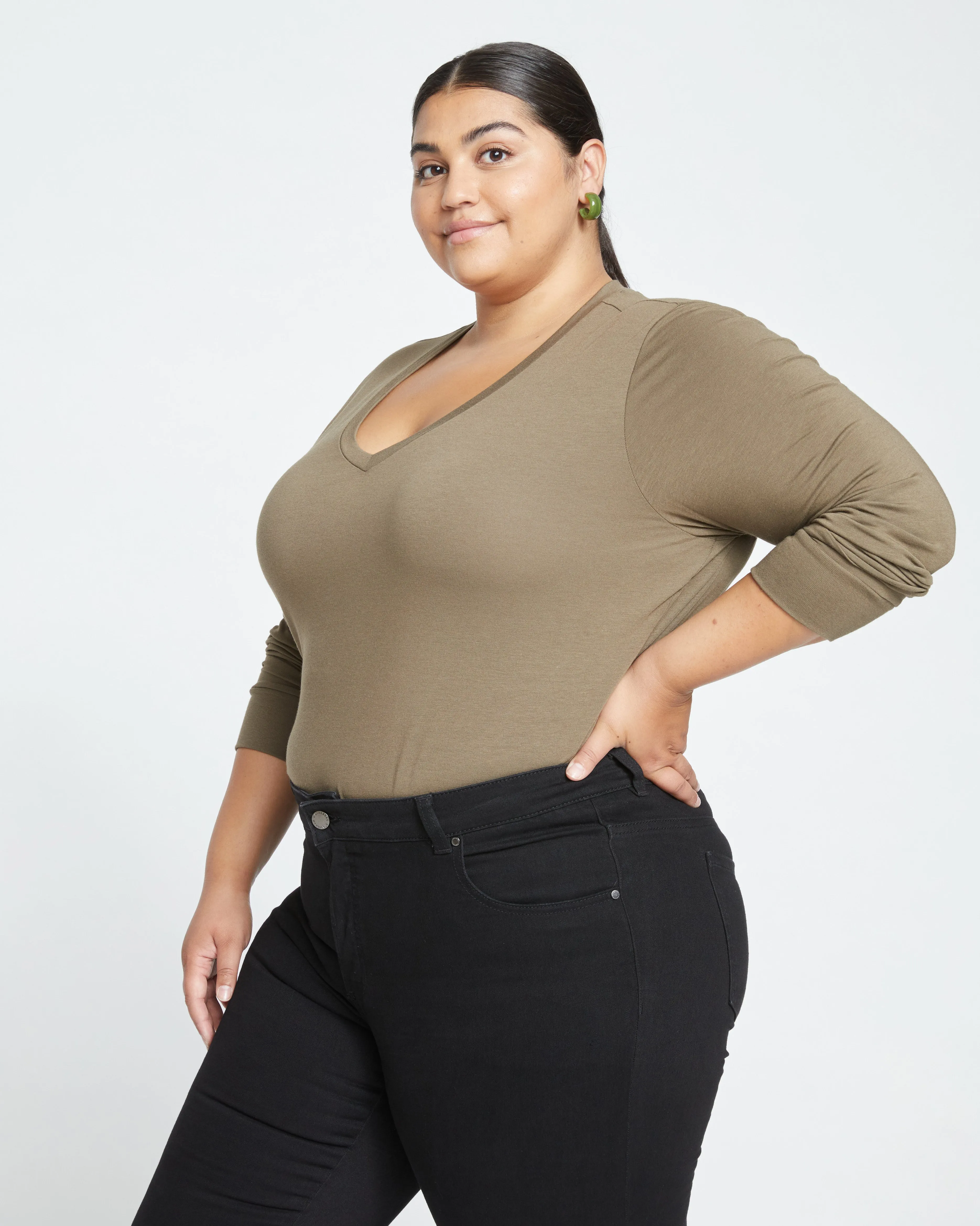 Long Sleeve V Rex - Crocodile sold by Universal Standard product image thumbnail 3