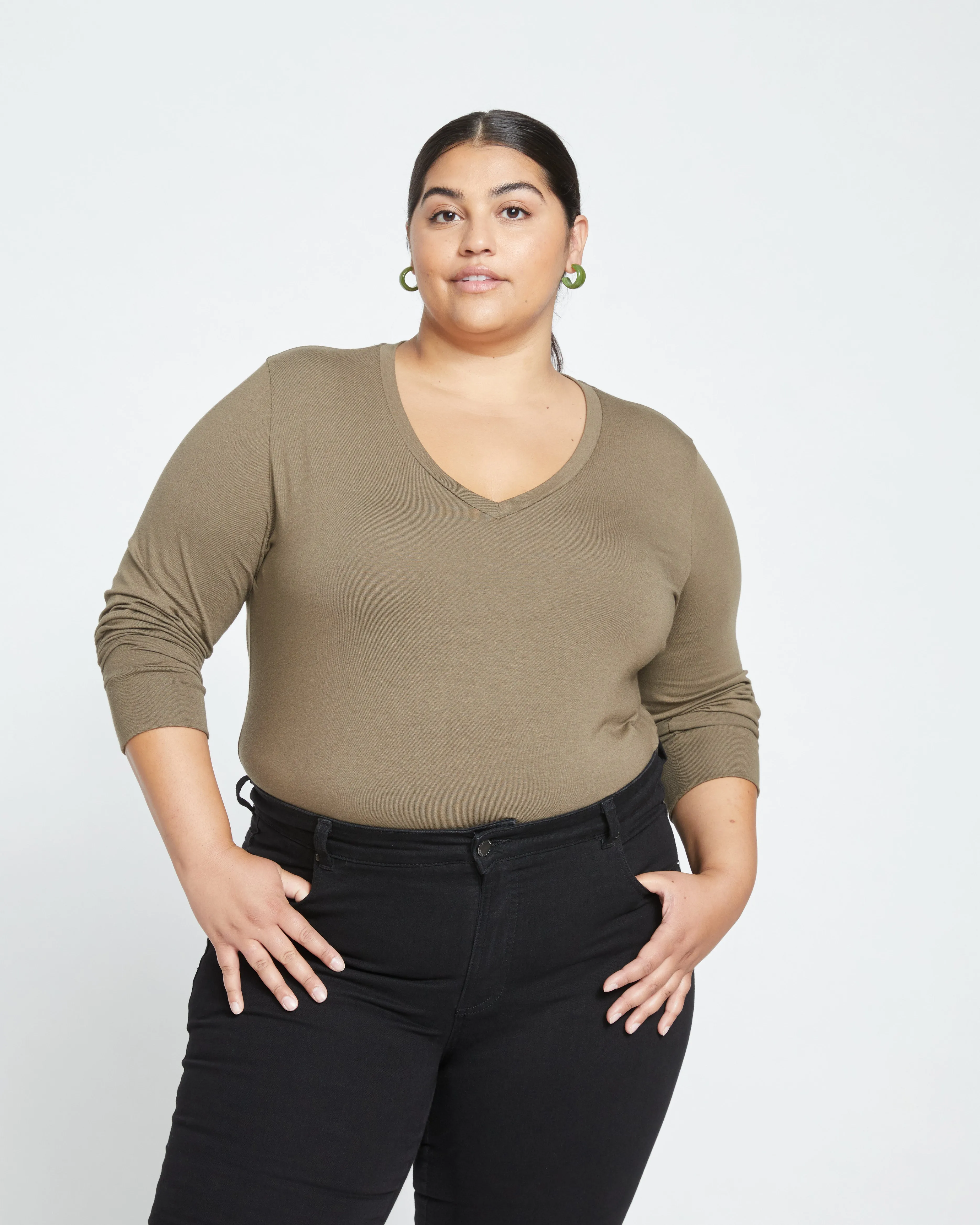 Long Sleeve V Rex - Crocodile sold by Universal Standard product image thumbnail 2