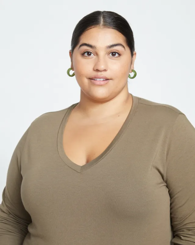 Long Sleeve V Rex - Crocodile sold by Universal Standard