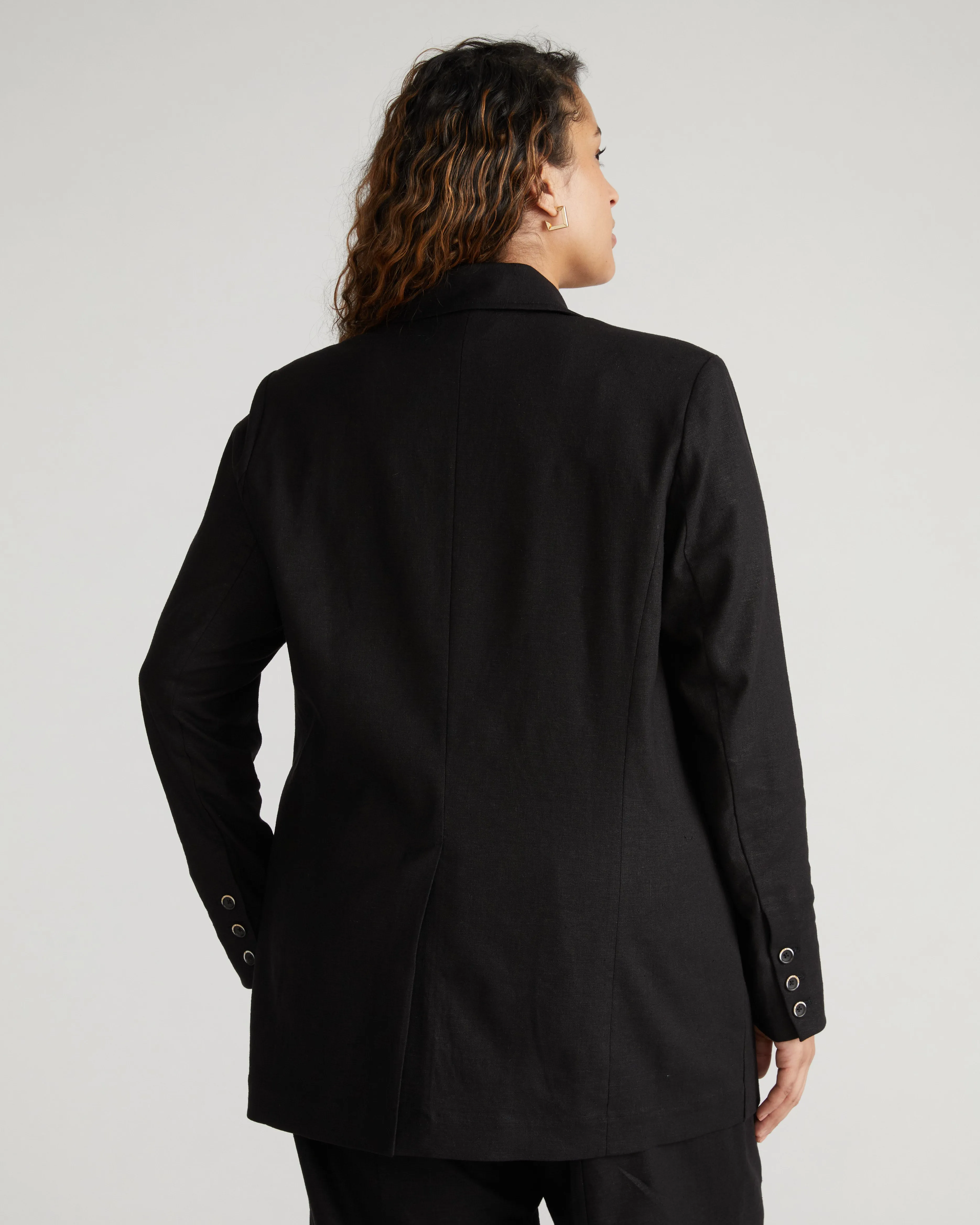 Coastal Linen Blazer - Black sold by Universal Standard product image thumbnail 4