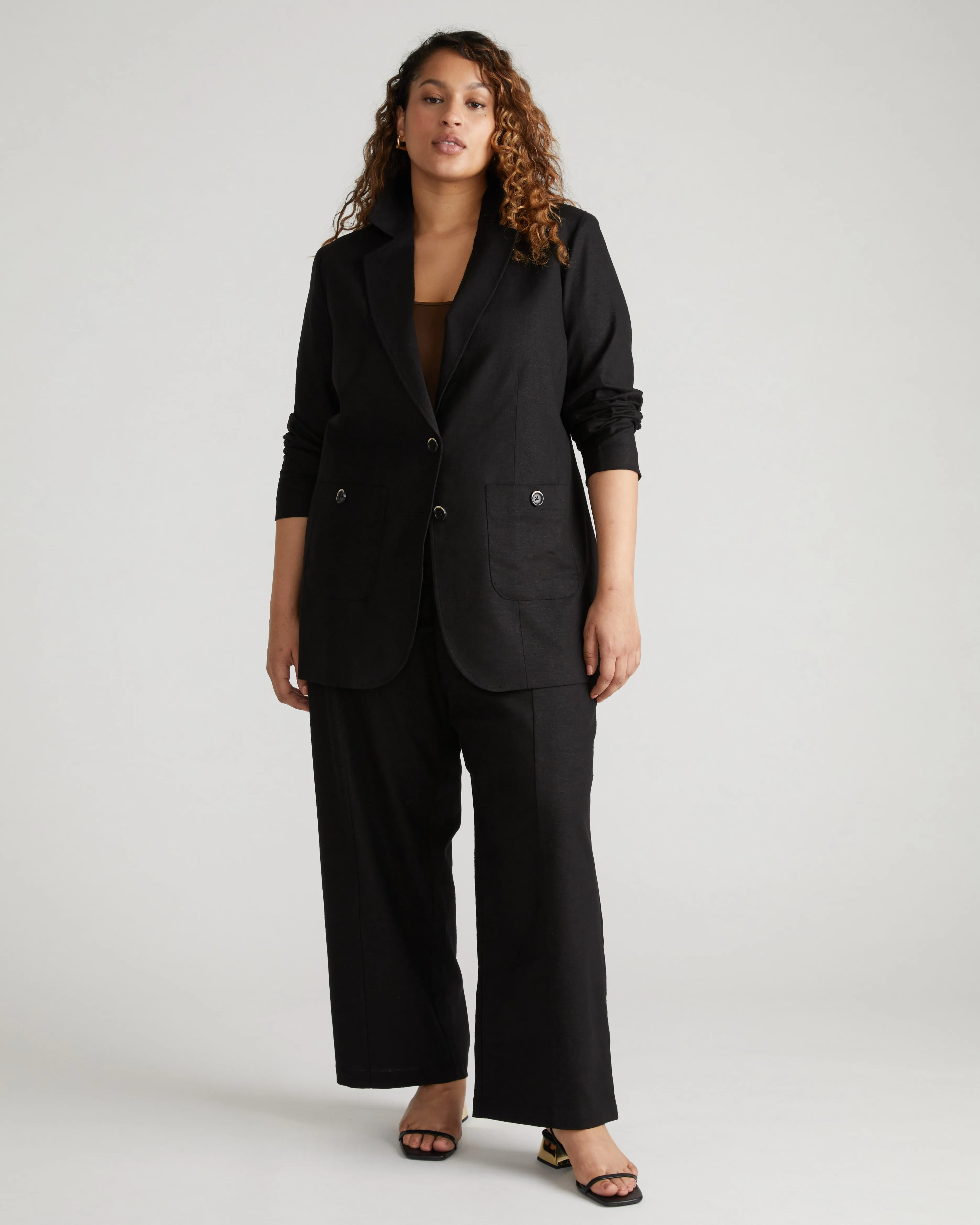 Coastal Linen Blazer - Black sold by Universal Standard product image thumbnail 2