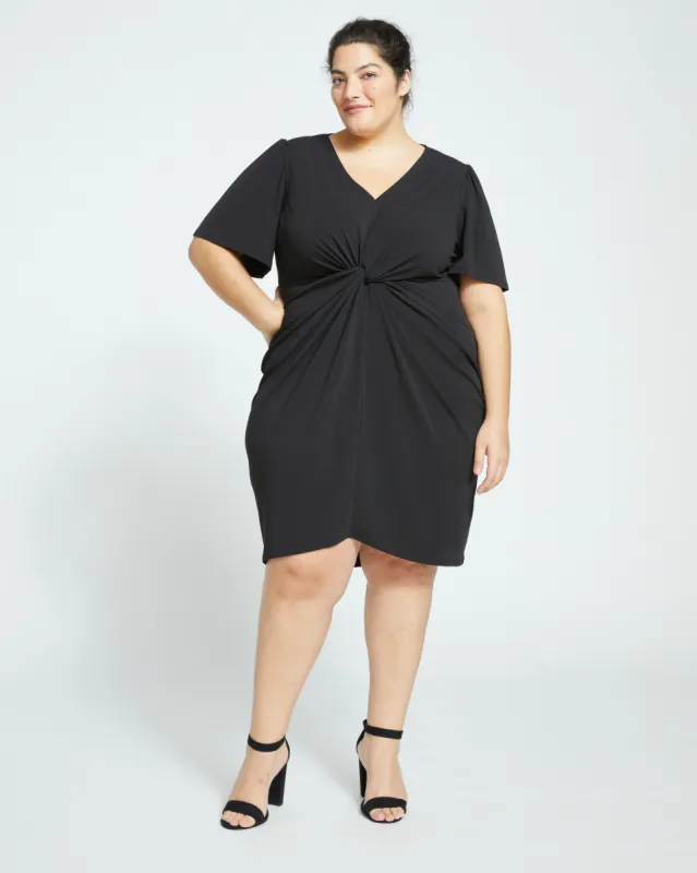 Movida Twist Capelet Dress - Black sold by Universal Standard