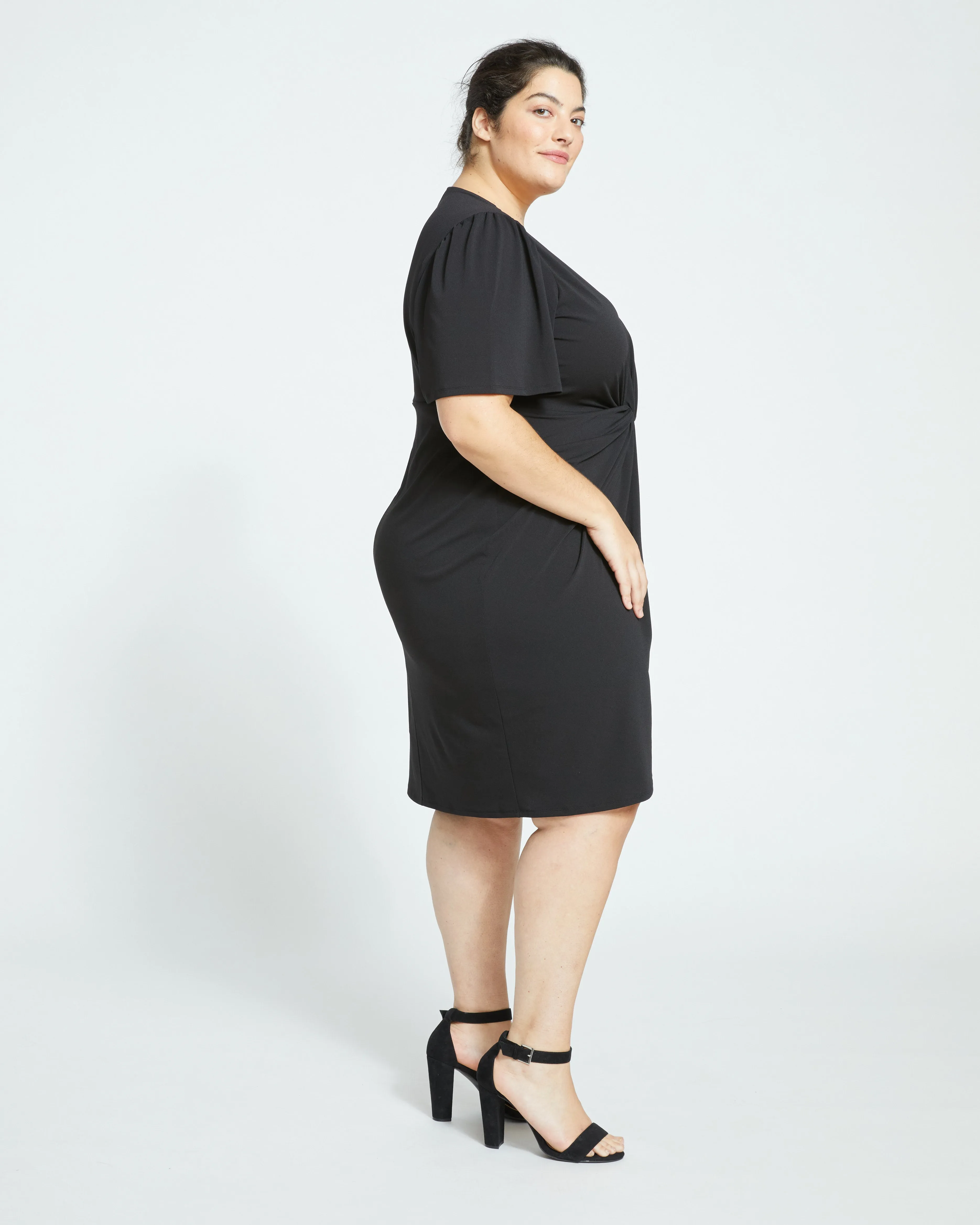 Movida Twist Capelet Dress - Black sold by Universal Standard product image thumbnail 3