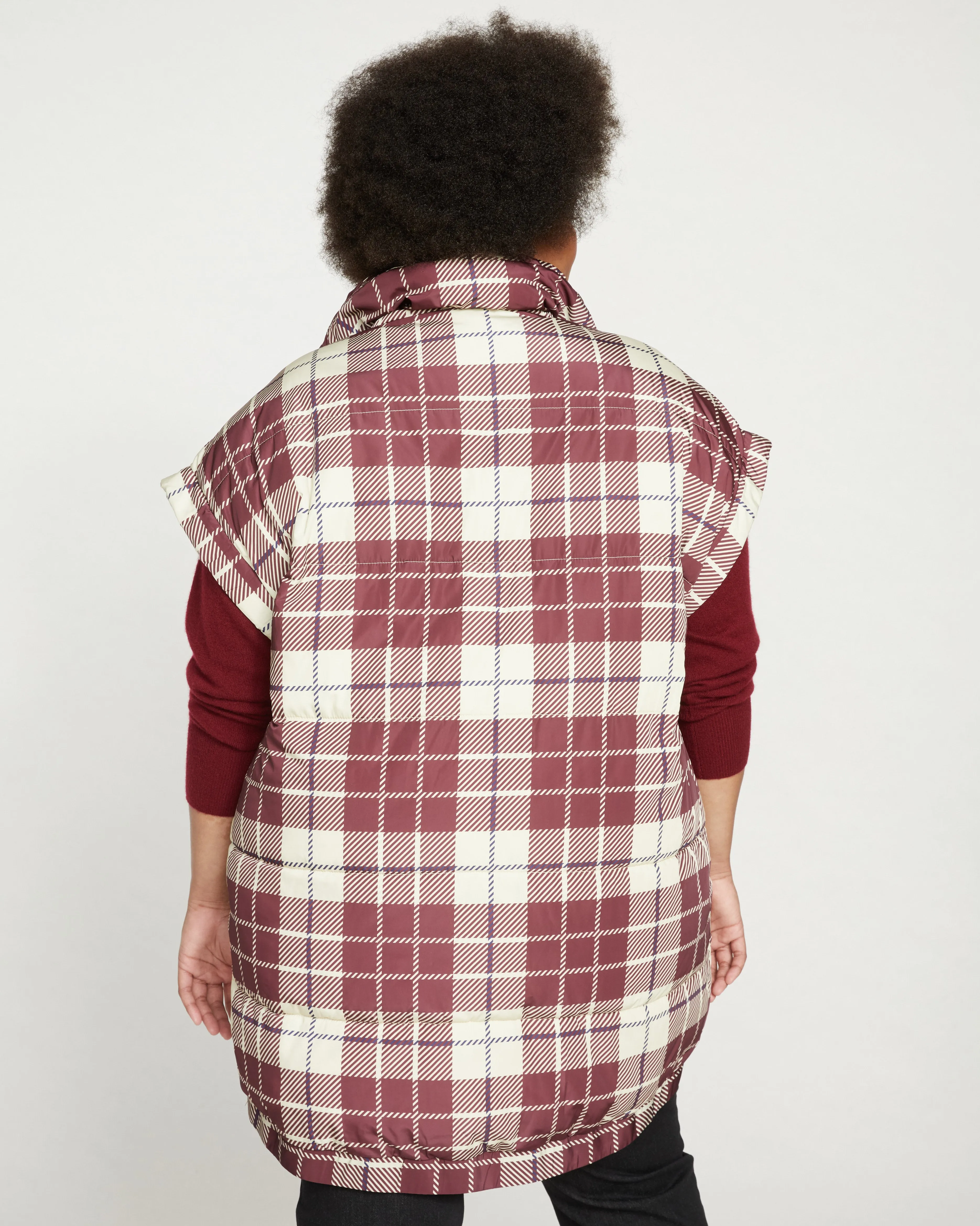 Paparazzi Puffer Vest - Ceramic Plaid sold by Universal Standard product image thumbnail 4