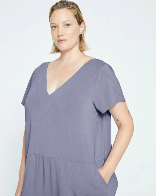 UltimateS Jemma V Neck Jumpsuit - Blue Haze sold by Universal Standard