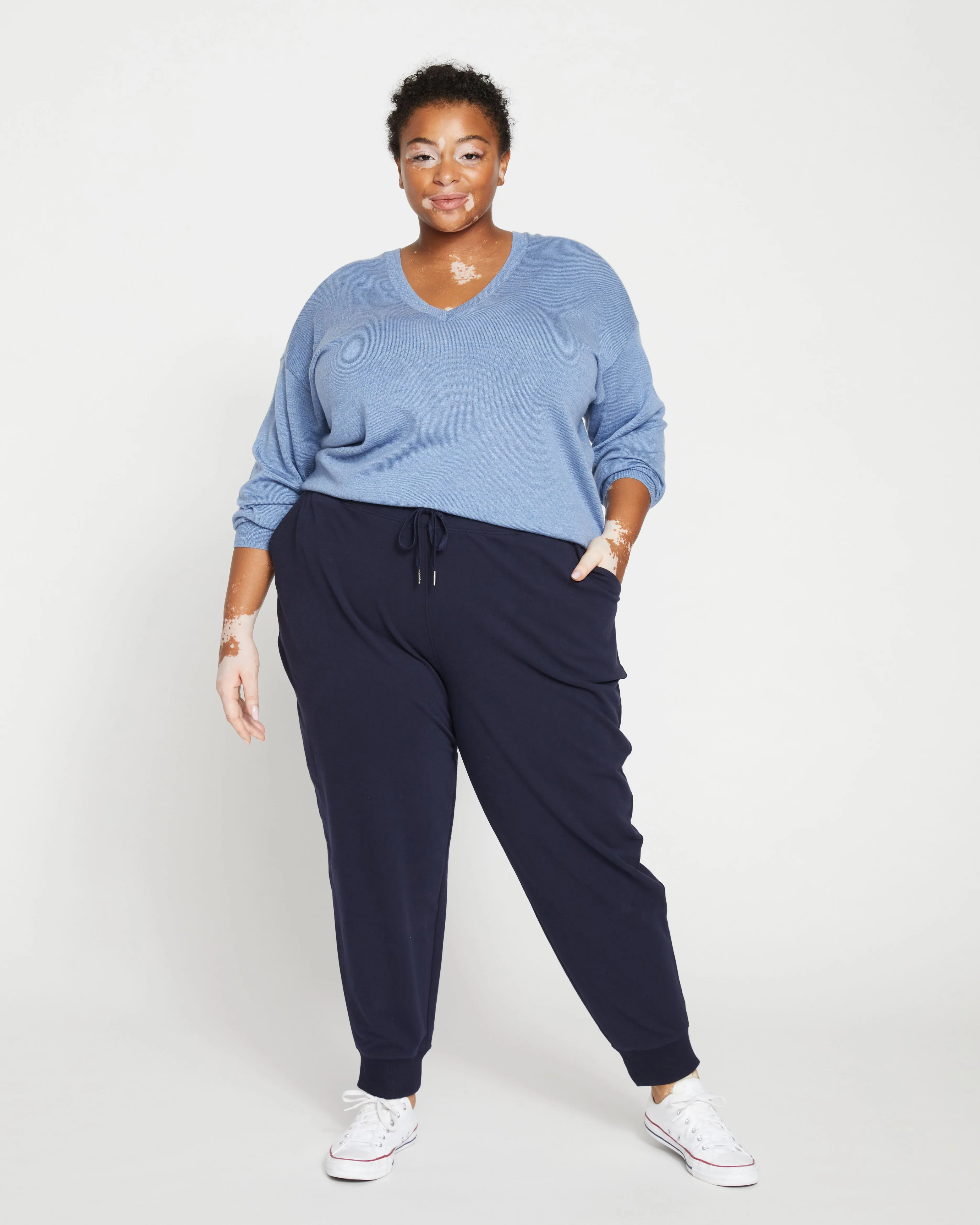 Peachy Terry Drawstring Jogger - Midnight sold by Universal Standard