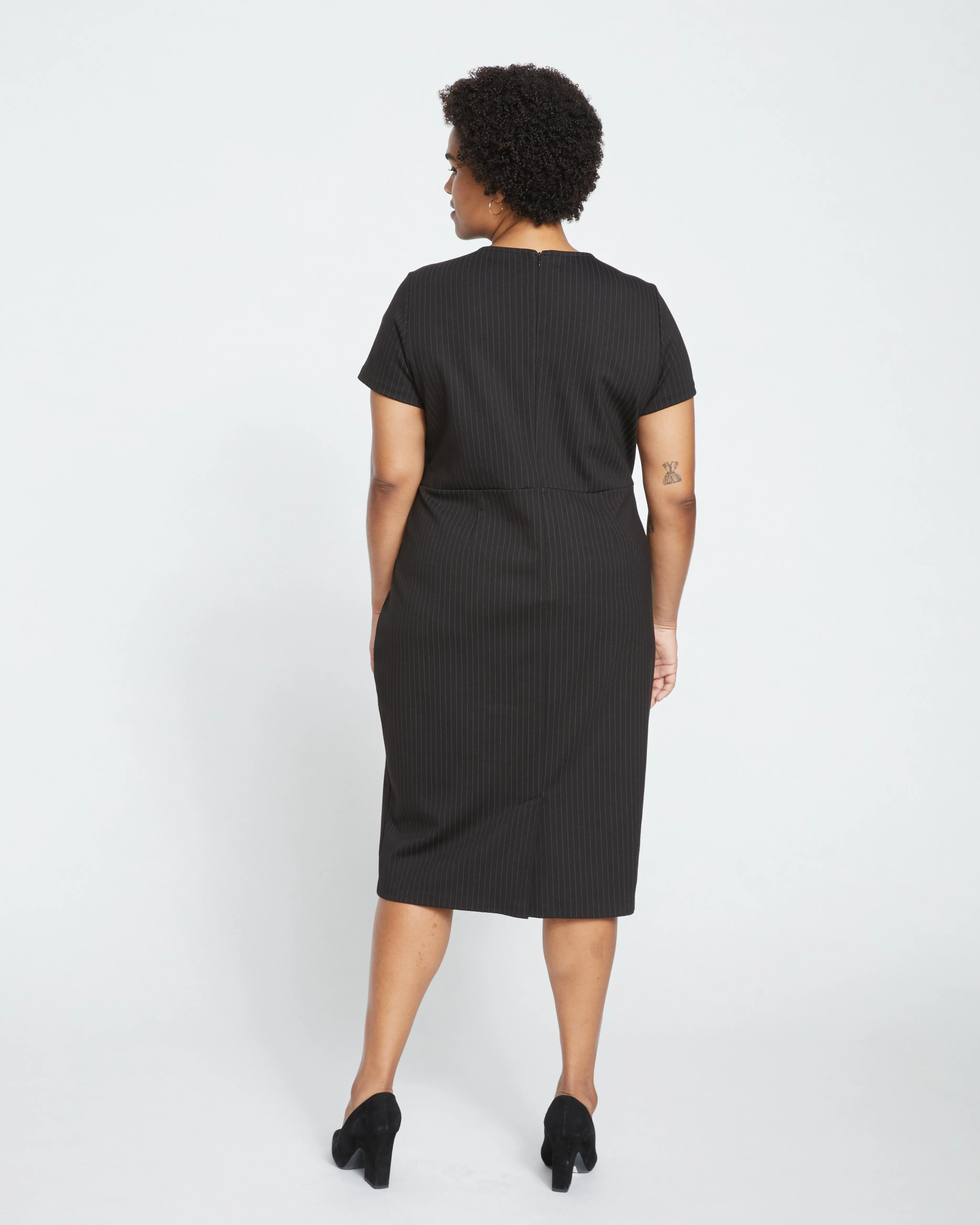 Executive Ponte Dress - Slate Pinstripe sold by Universal Standard product image thumbnail 4