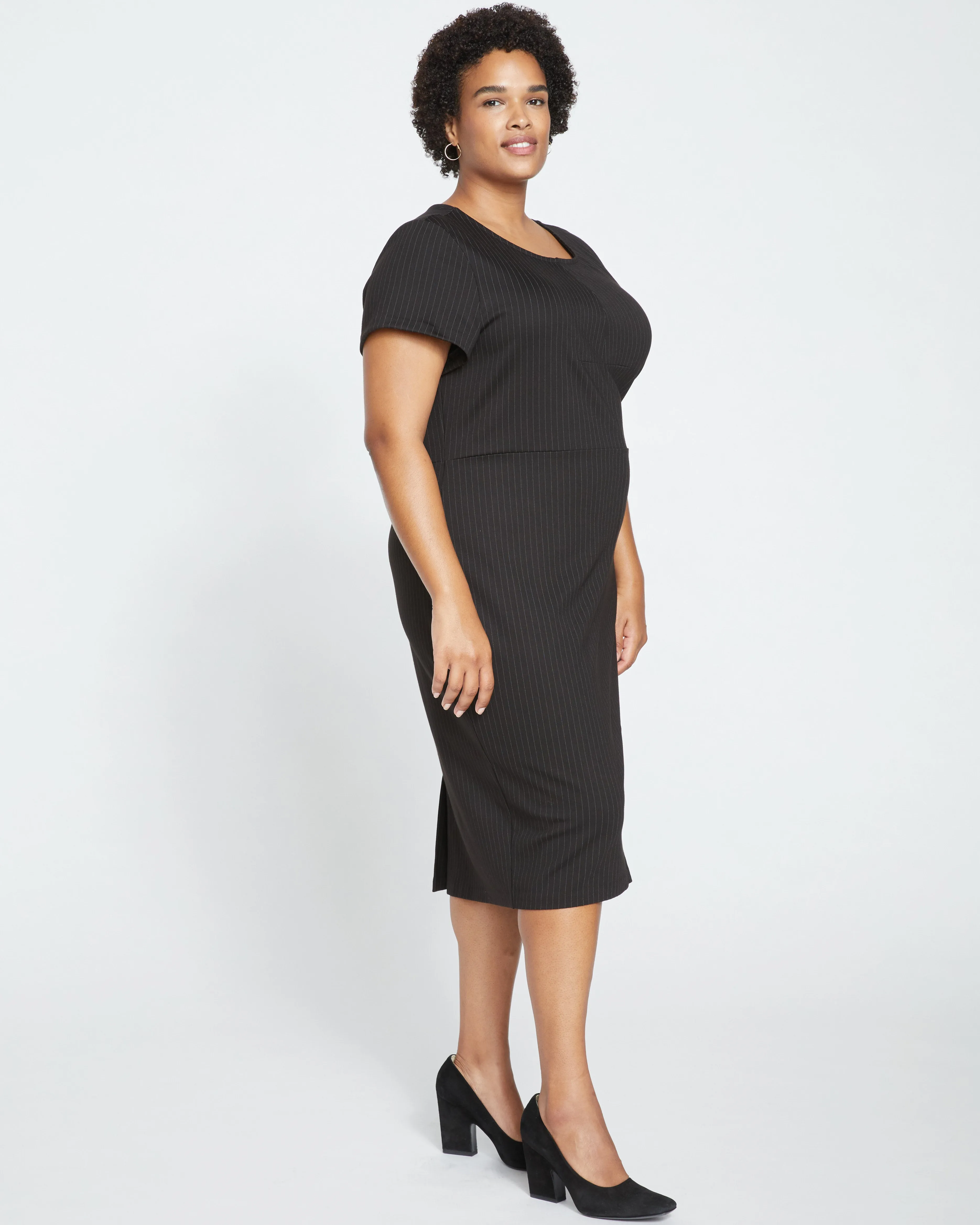 Executive Ponte Dress - Slate Pinstripe sold by Universal Standard product image thumbnail 3