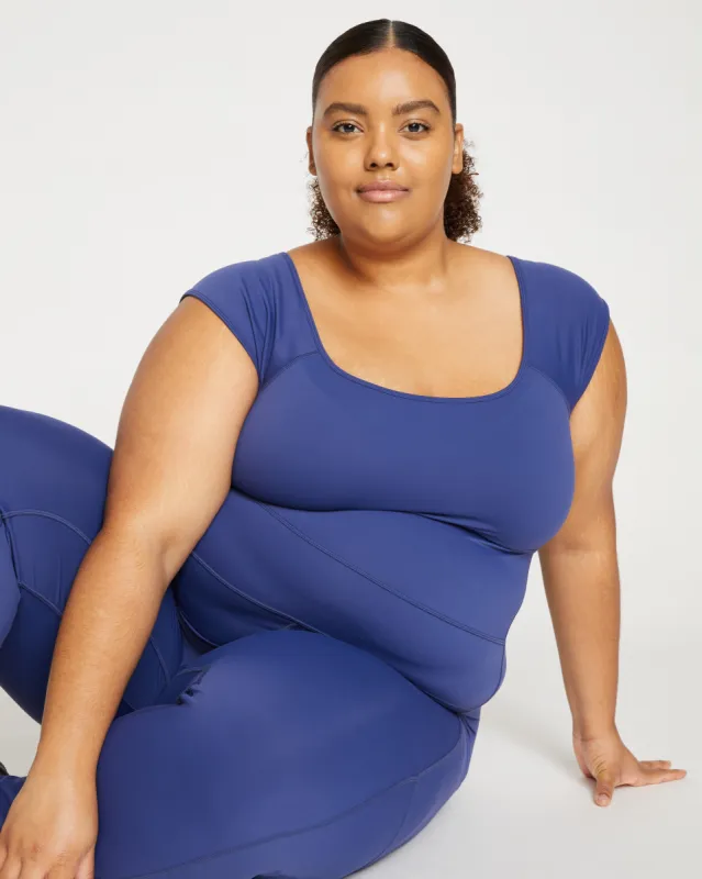 Next-to-Naked Cap Sleeve Bodysuit - Rich Cobalt sold by Universal Standard