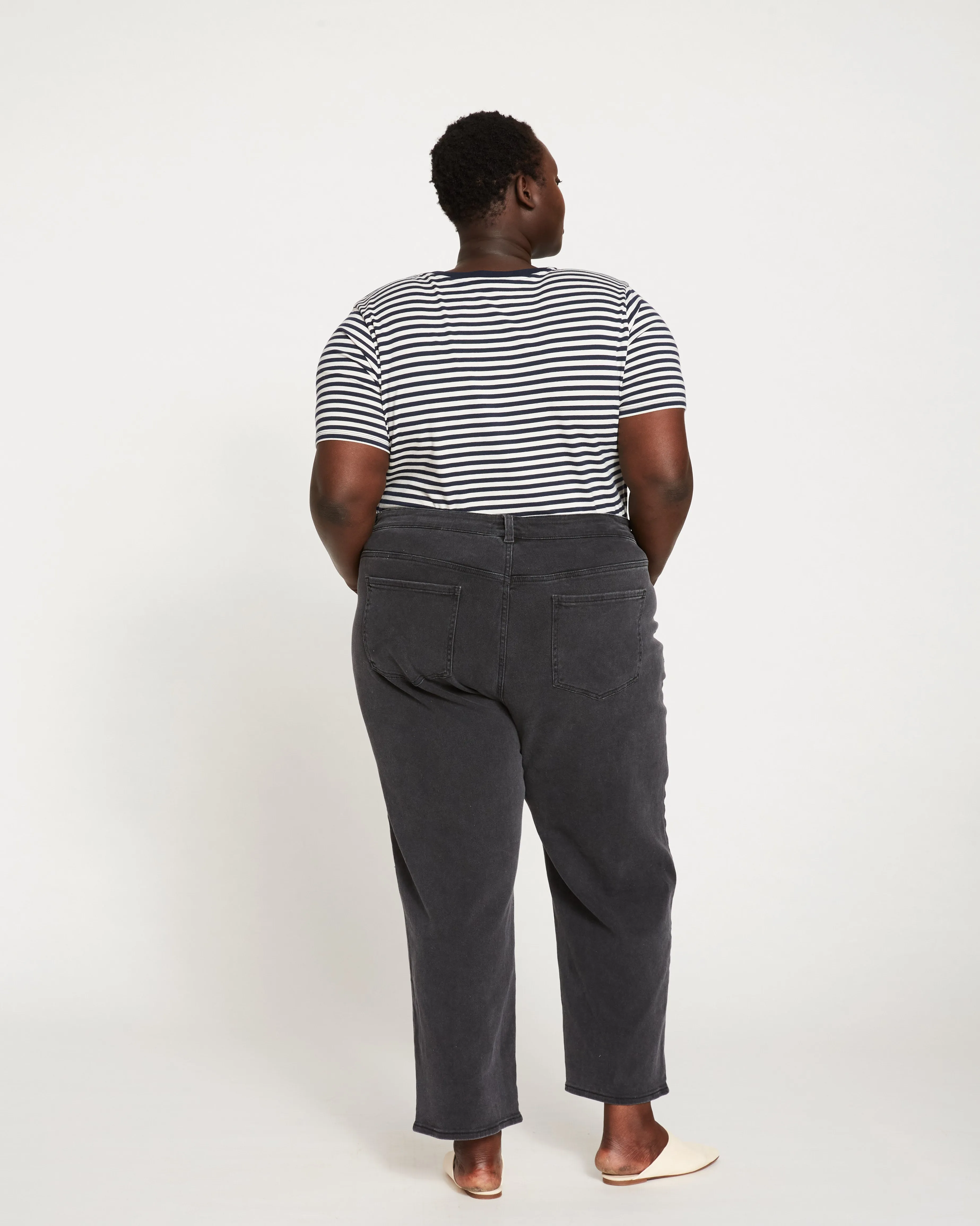 Etta High Rise Straight Leg Jeans 28 Inch - Washed Black sold by Universal Standard product image thumbnail 5