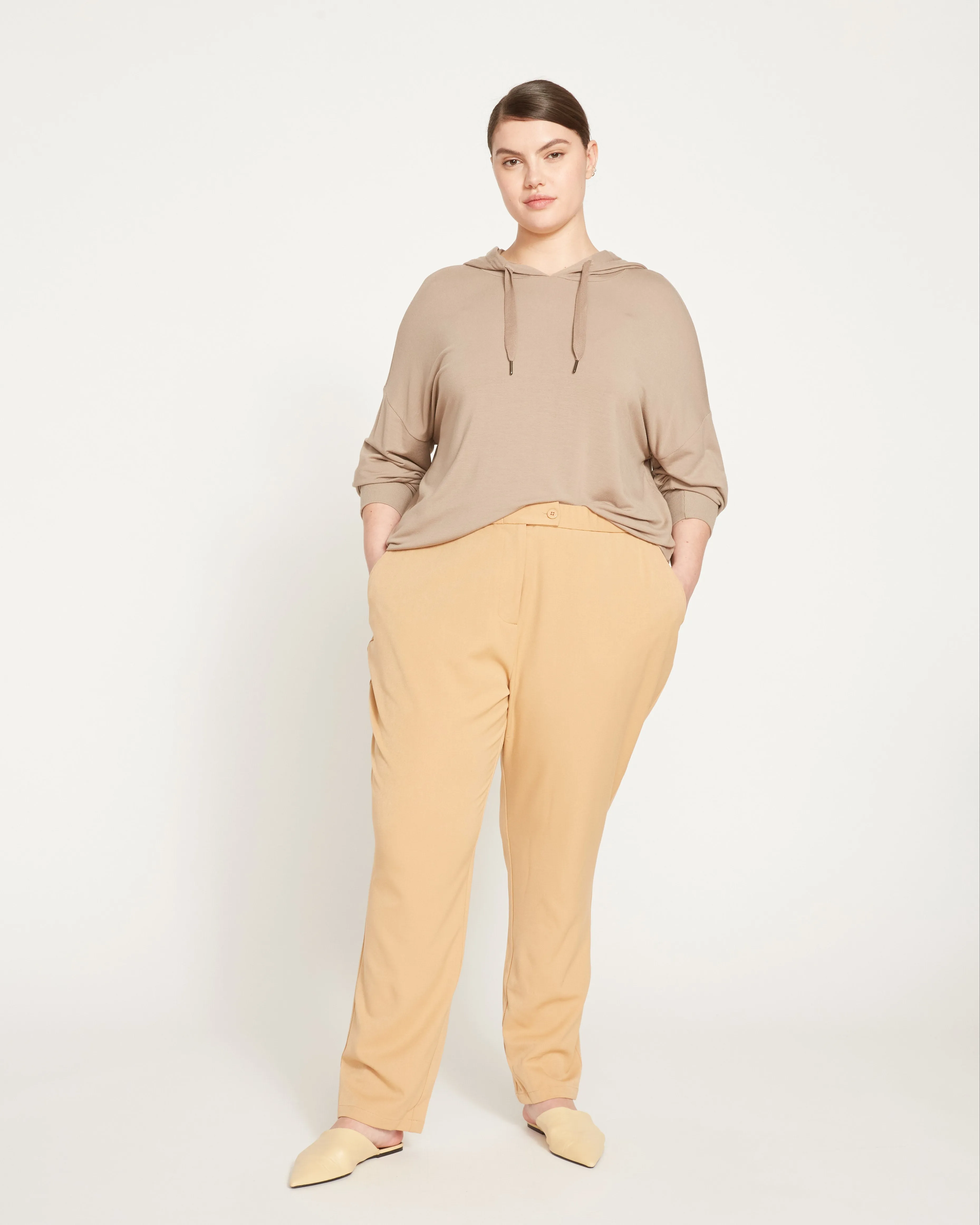 All Day Cigarette Pants - Cafe Au Lait sold by Universal Standard
