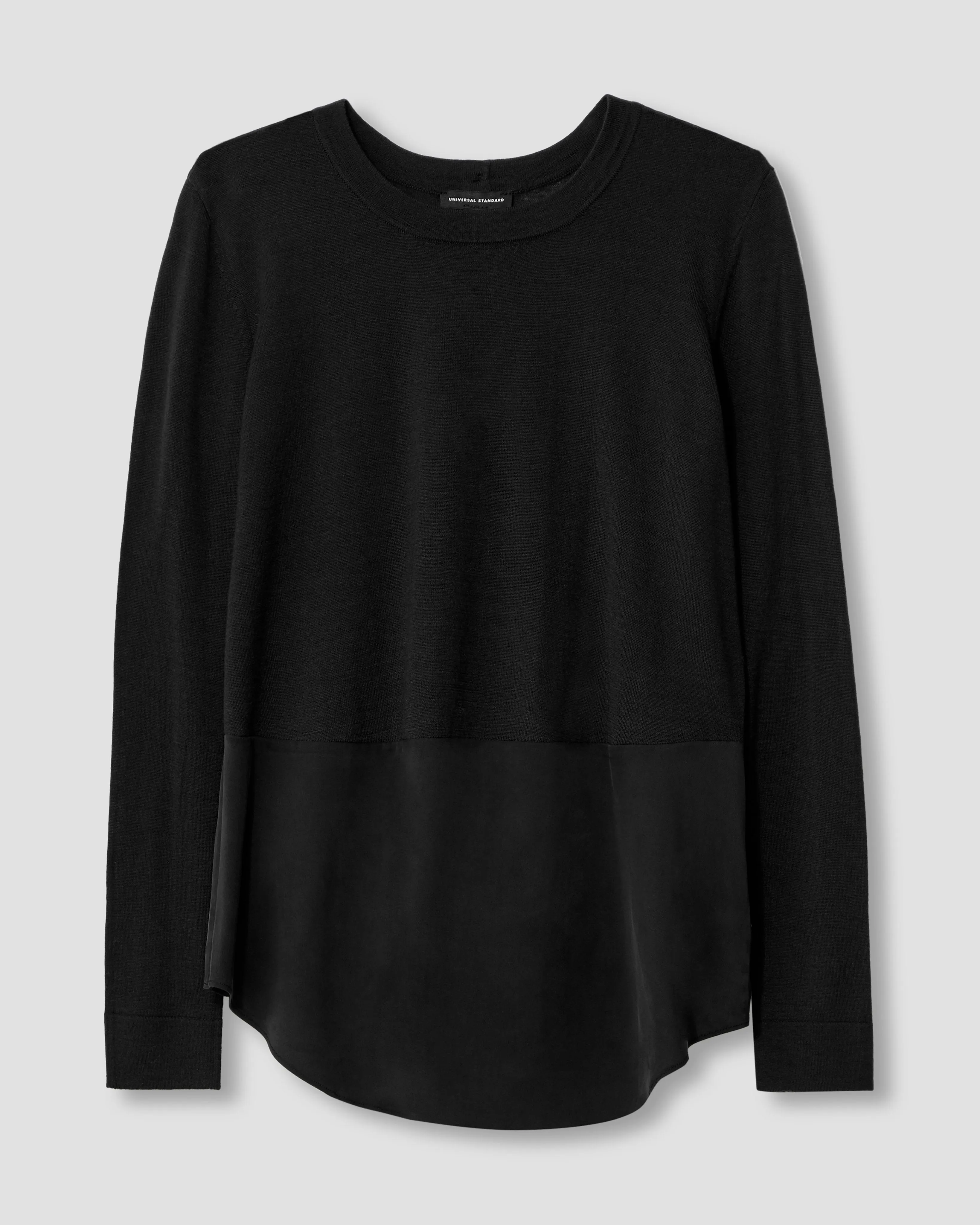 Dalia Mixed Media Sweater - Black sold by Universal Standard product image thumbnail 2