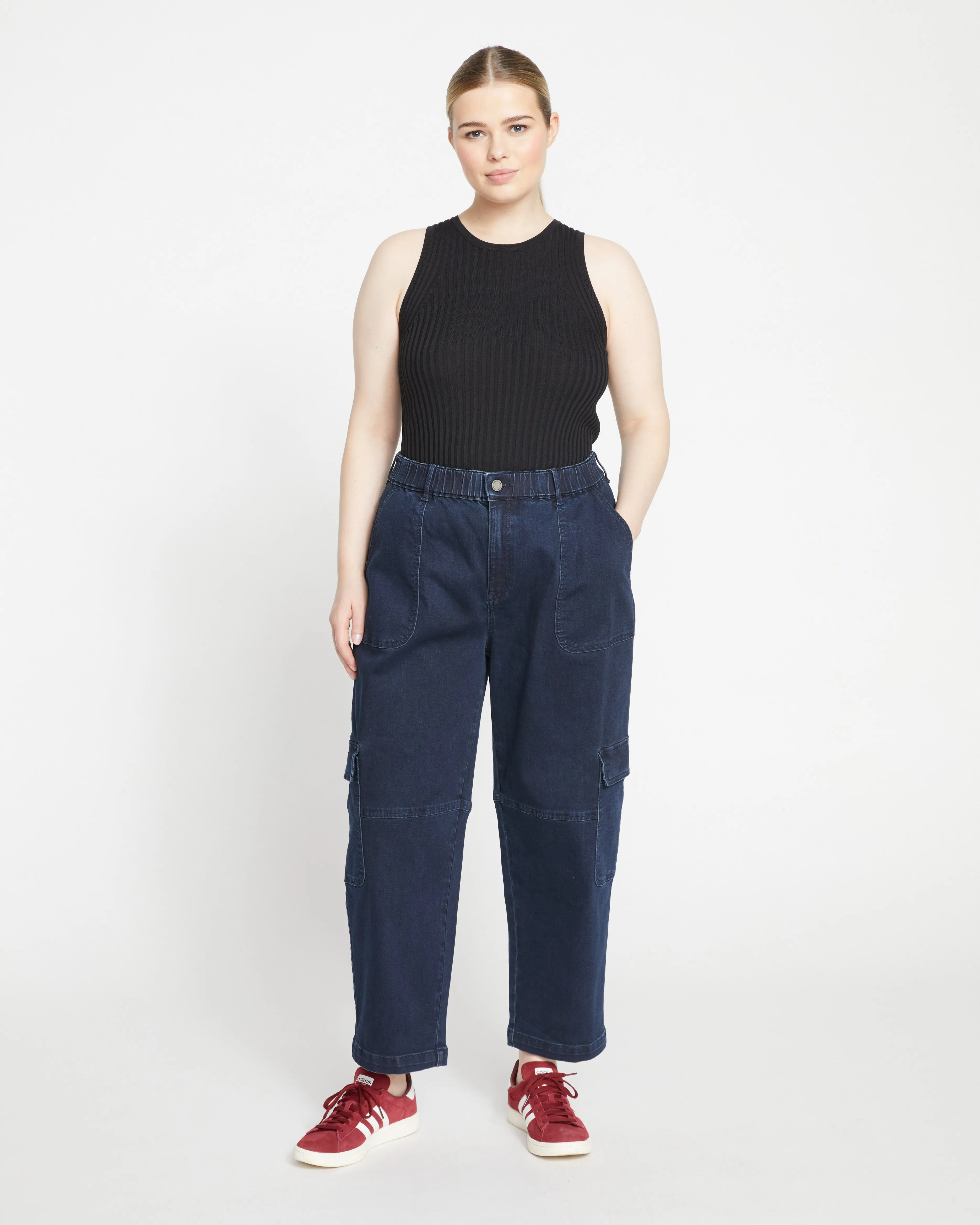 Karlee High Rise Cargo Jeans - Dark Indigo sold by Universal Standard product image thumbnail 2