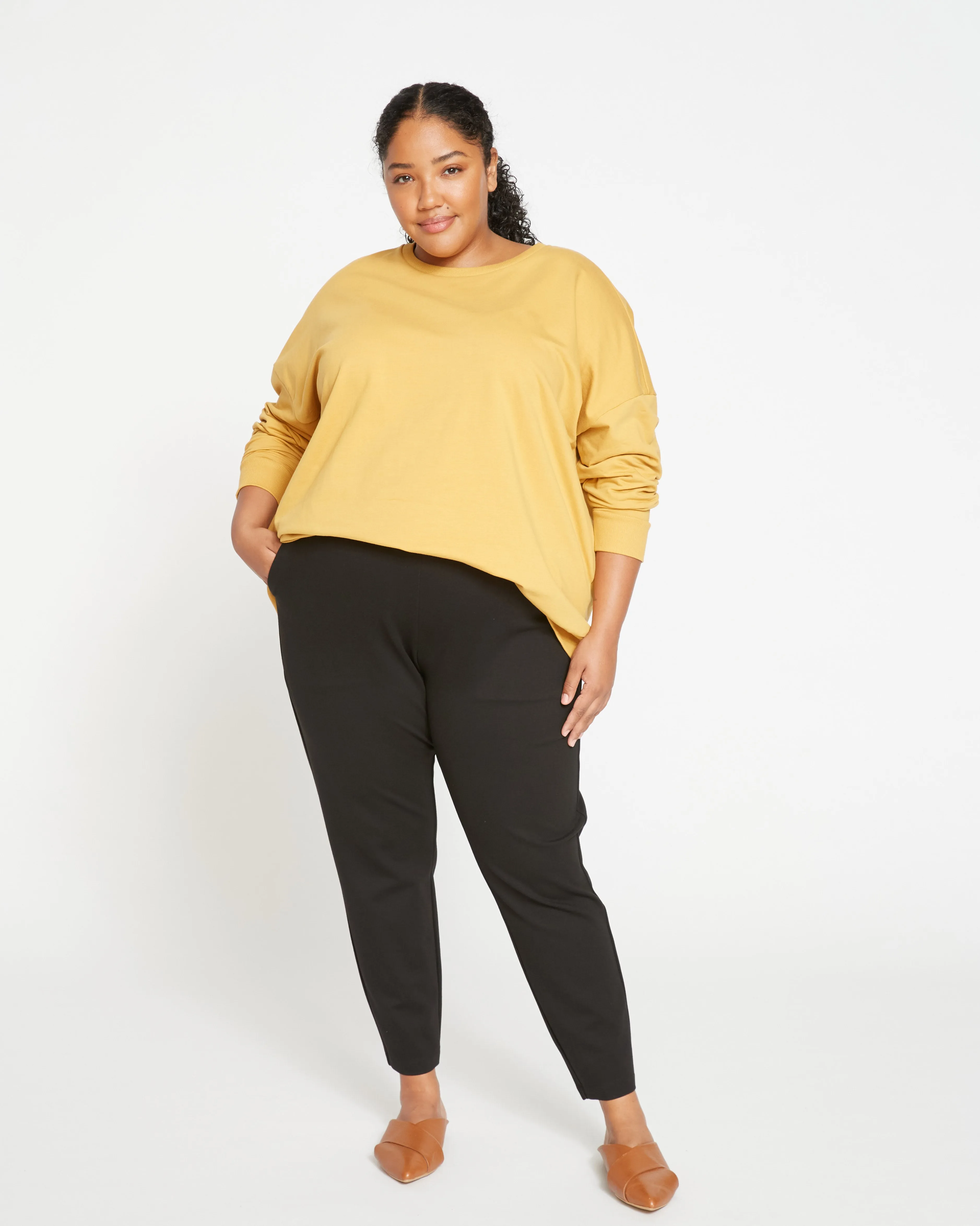 Minimalist Moro Pocket Signature Ponte Pants - Black sold by Universal Standard