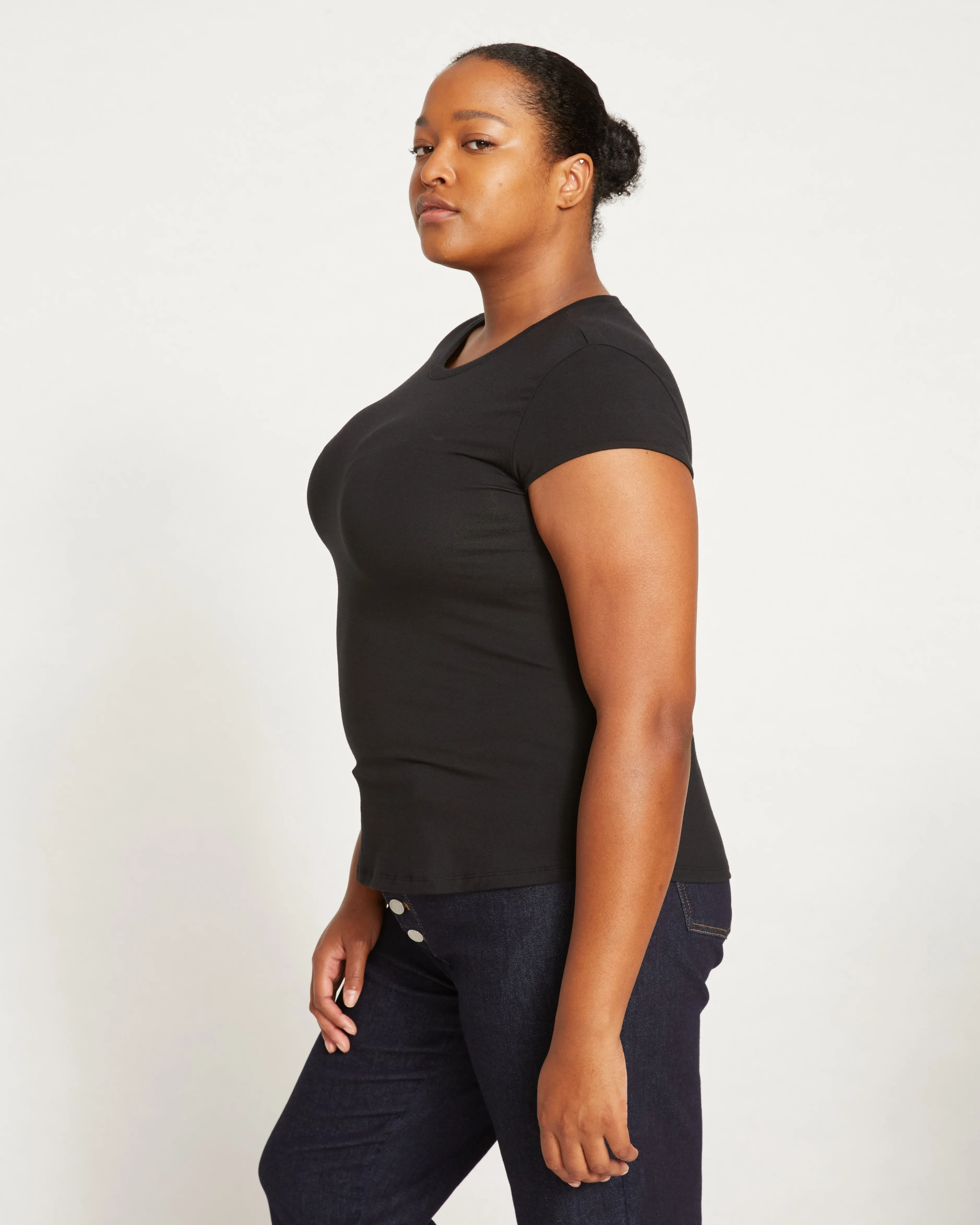 Ashley Cap Sleeve Tee - Black sold by Universal Standard product image thumbnail 4