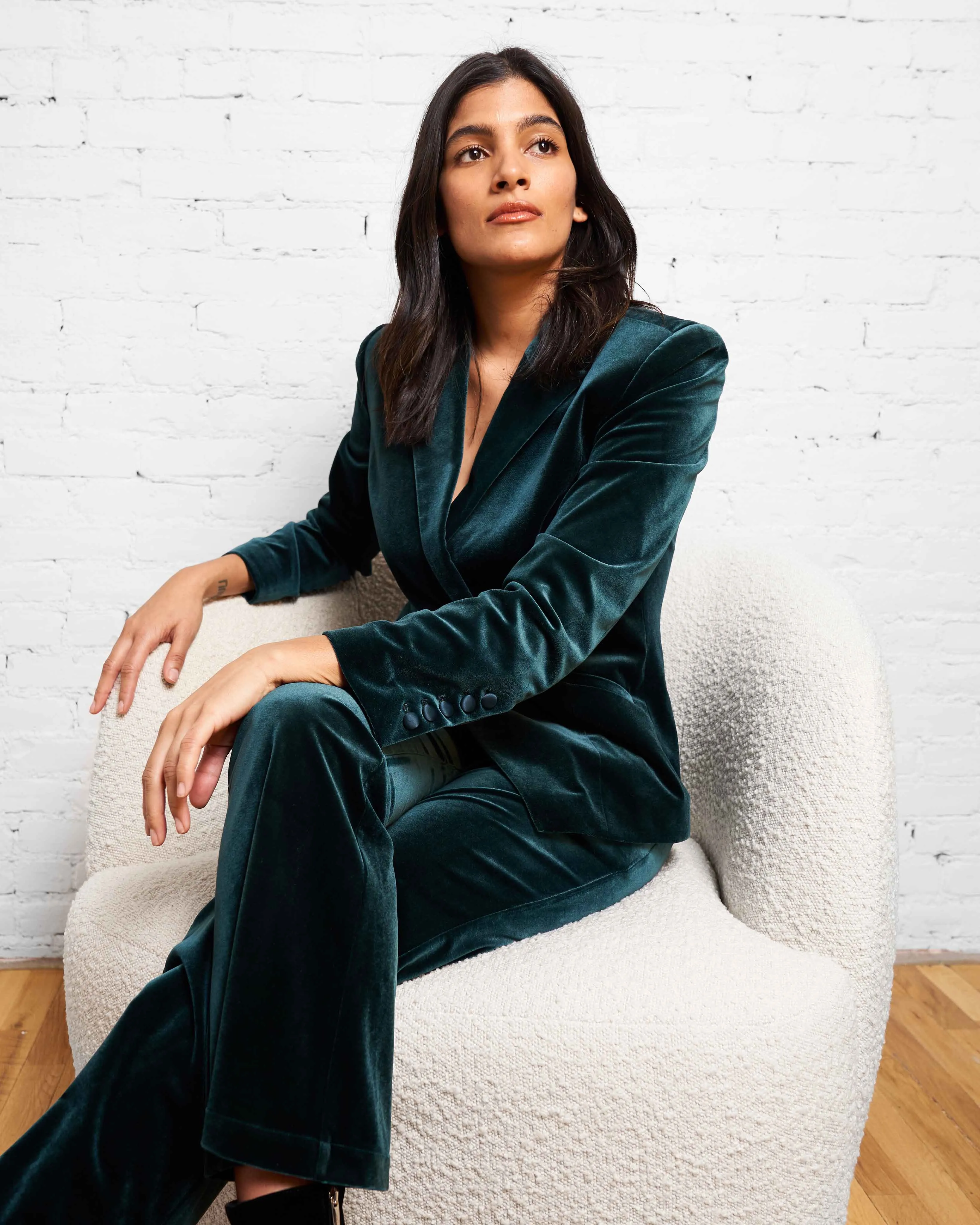 Farrah Velvet Pants - Forest Green sold by Universal Standard product image thumbnail 3