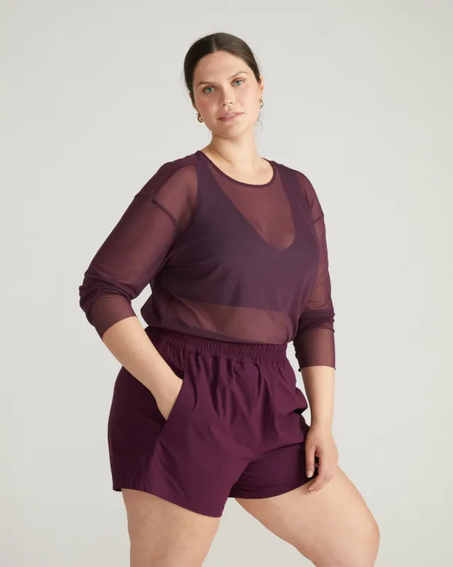 Thames Fog Top - Deep Pansy sold by Universal Standard