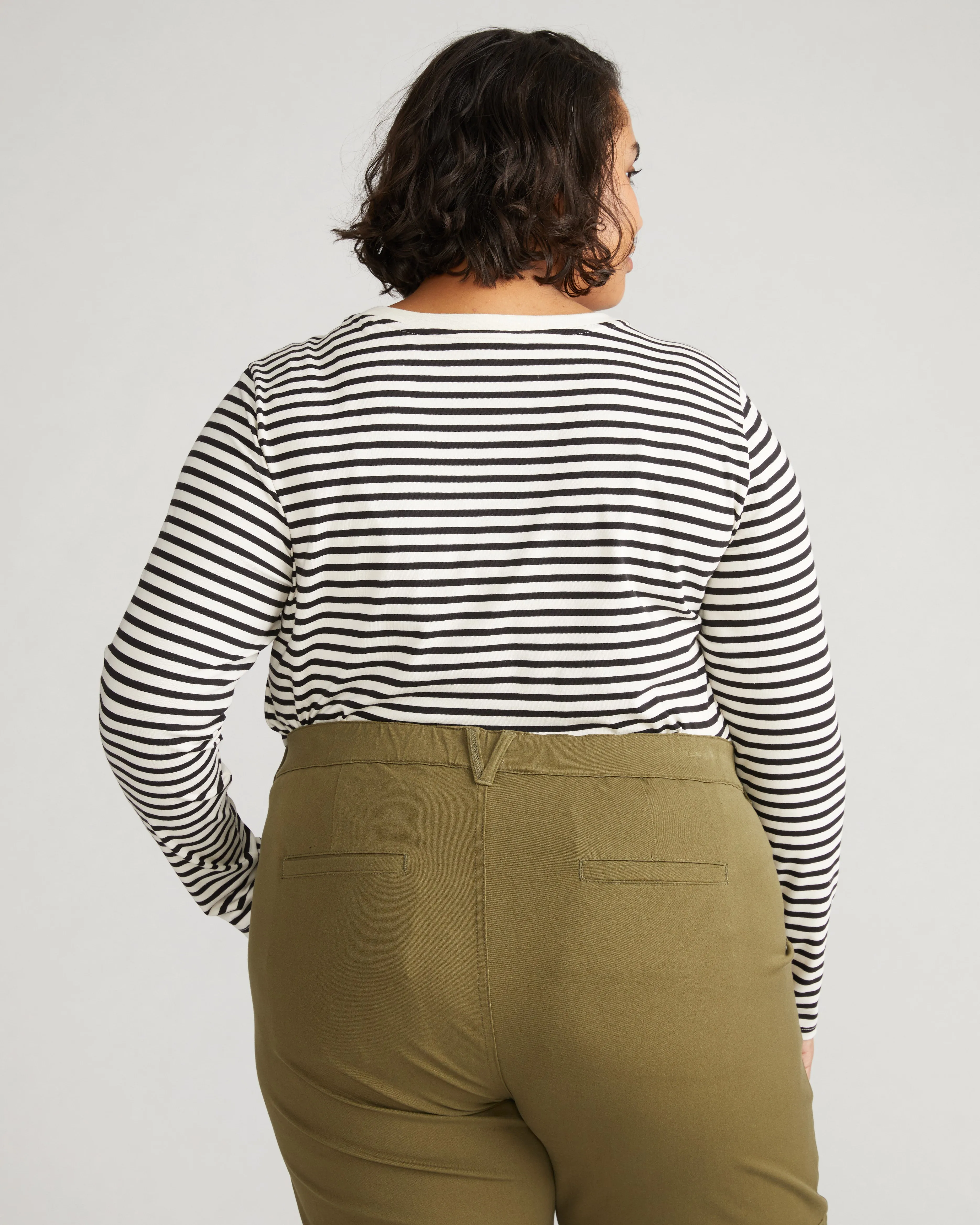 Long Sleeve Tee Rex - Ecru/Black Stripe sold by Universal Standard product image thumbnail 3