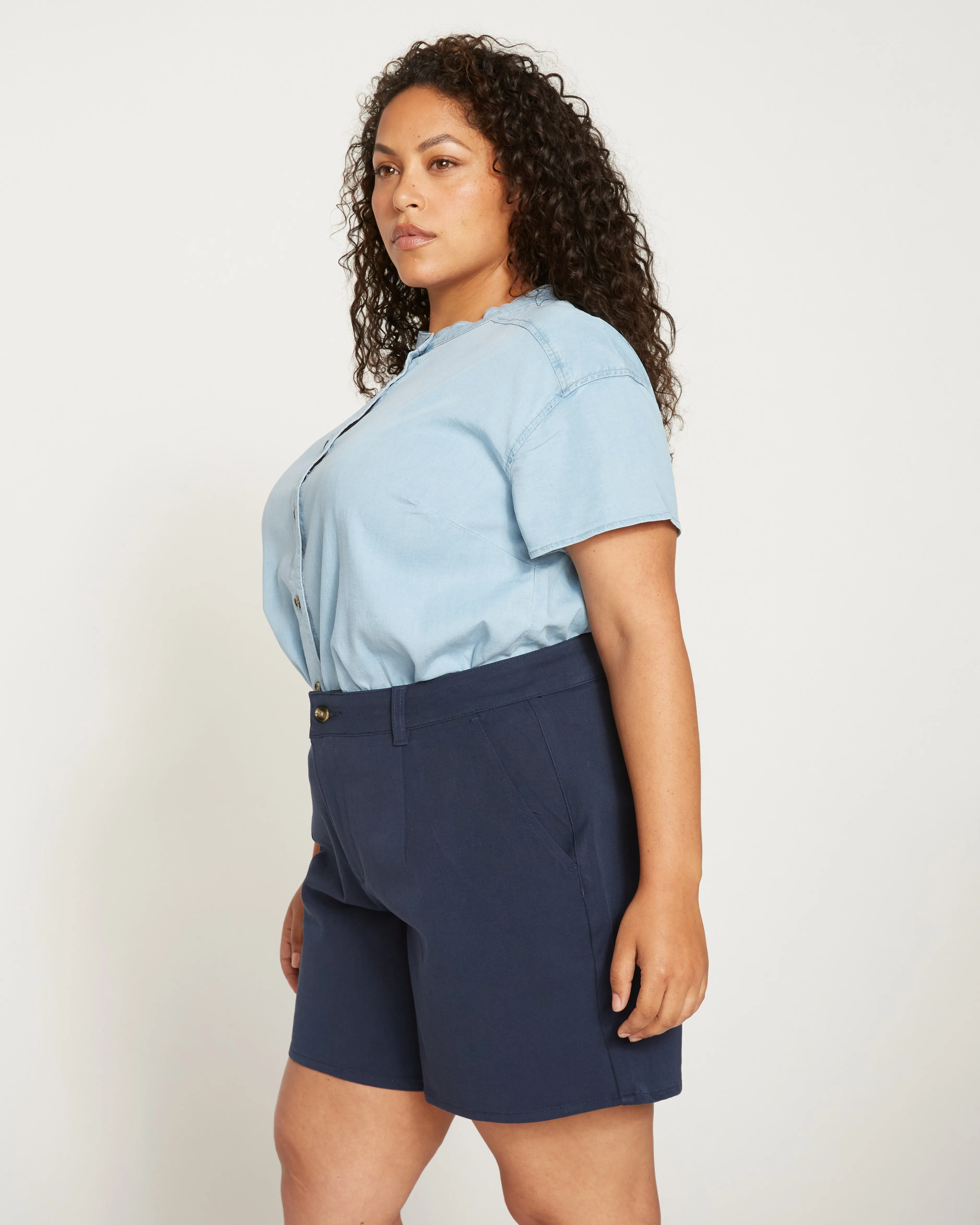 Smart Stretch Twill Shorts - Navy sold by Universal Standard product image thumbnail 4