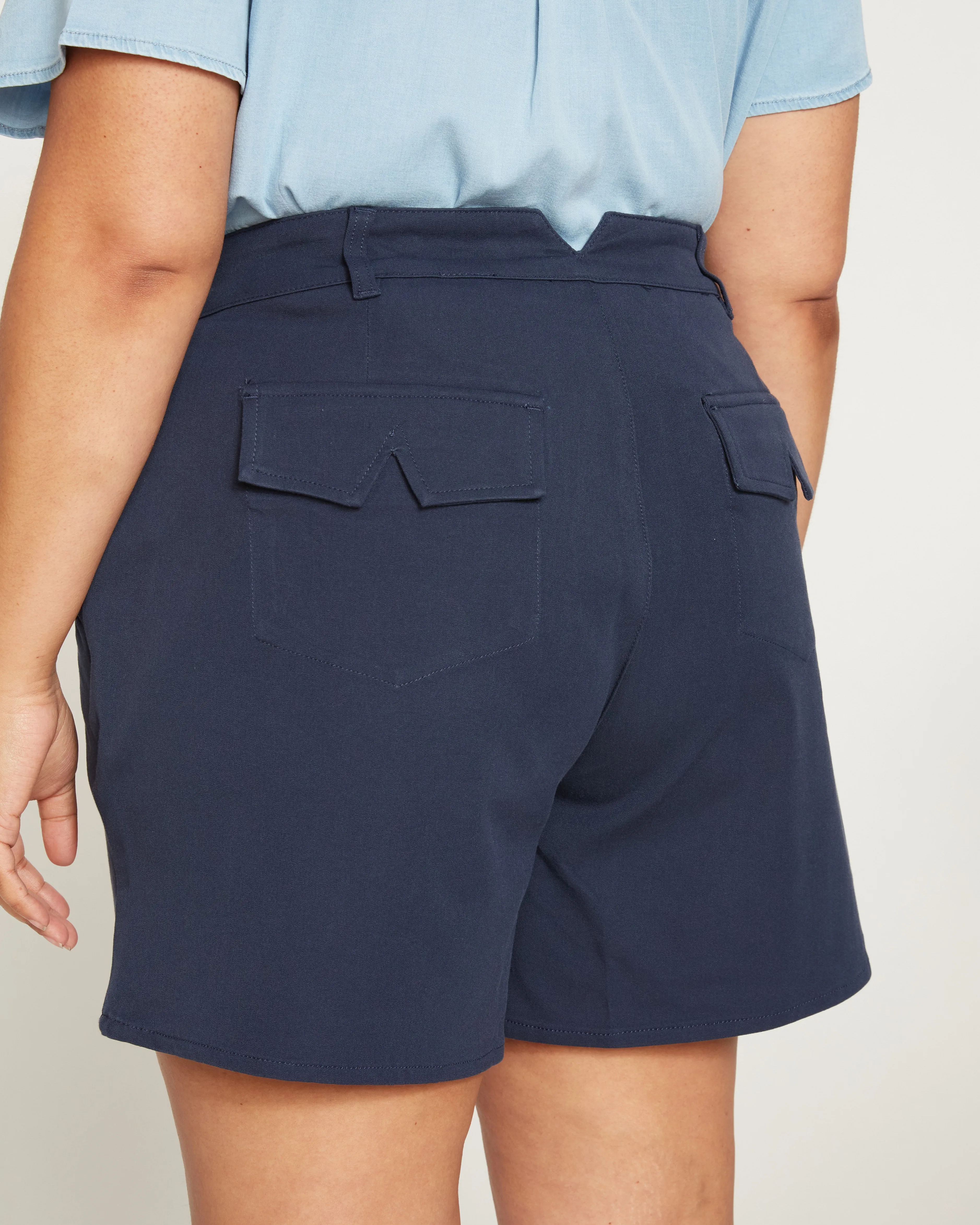 Smart Stretch Twill Shorts - Navy sold by Universal Standard product image thumbnail 3