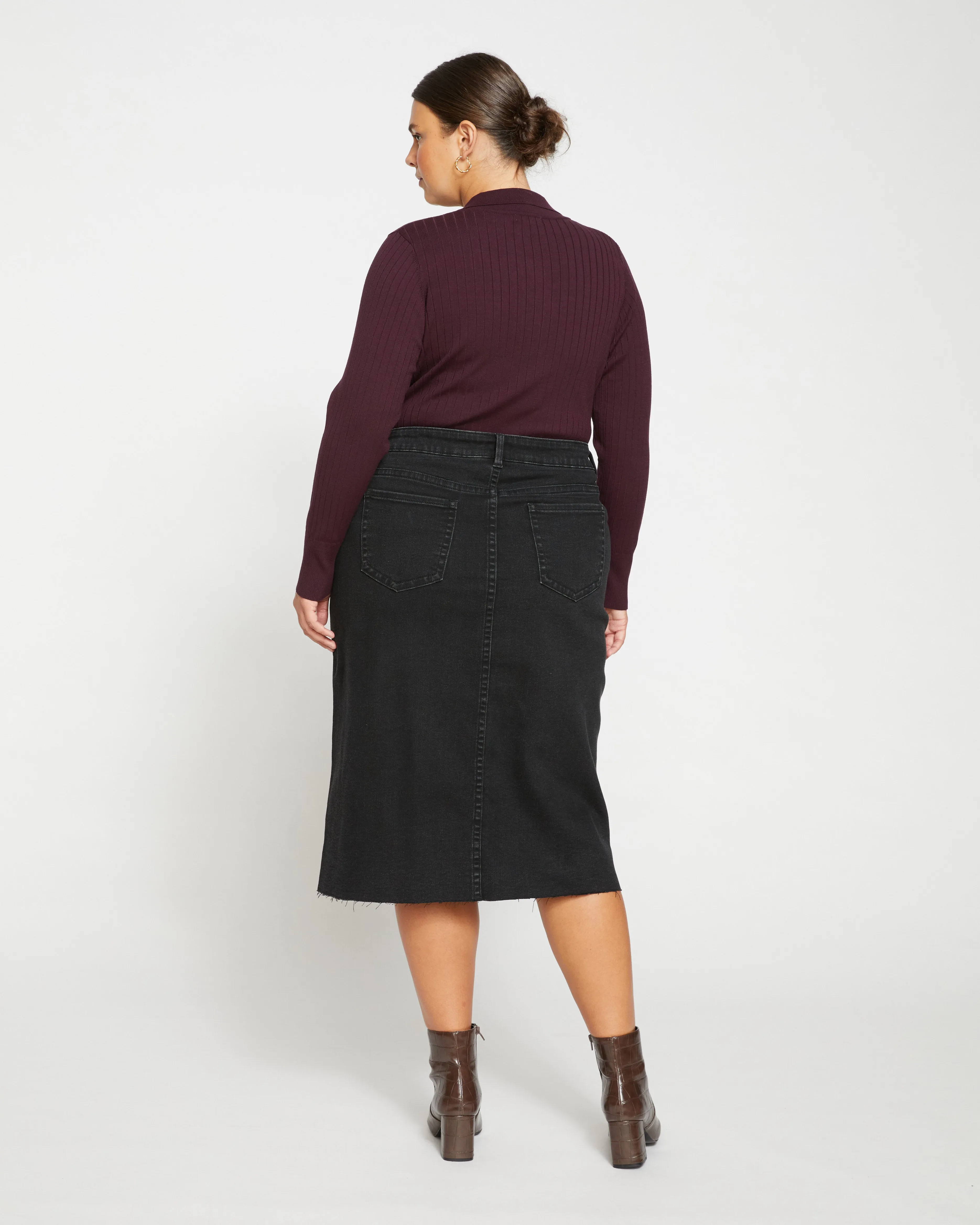 Dakota Denim Skirt - Broken Black sold by Universal Standard product image thumbnail 5