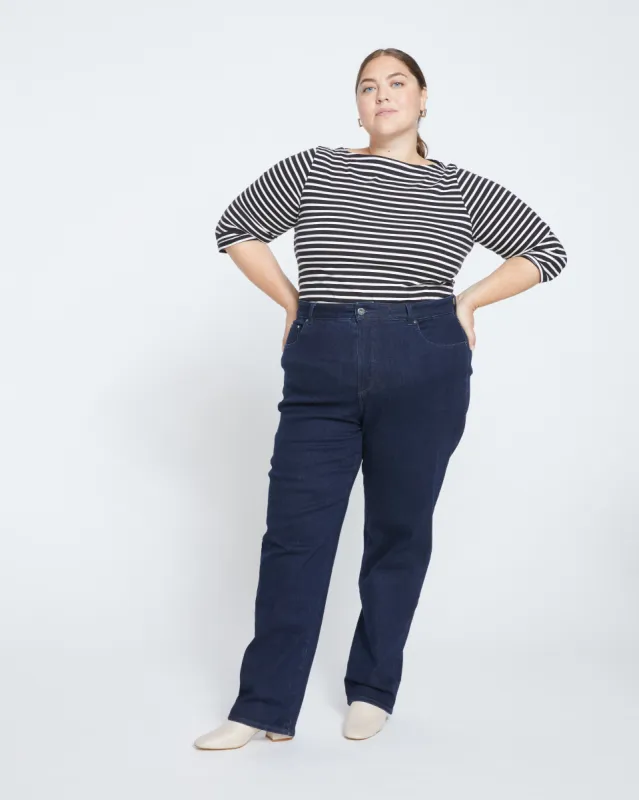 Donna High Rise Curve Straight Leg Jeans 32 Inch - Dark Indigo sold by Universal Standard