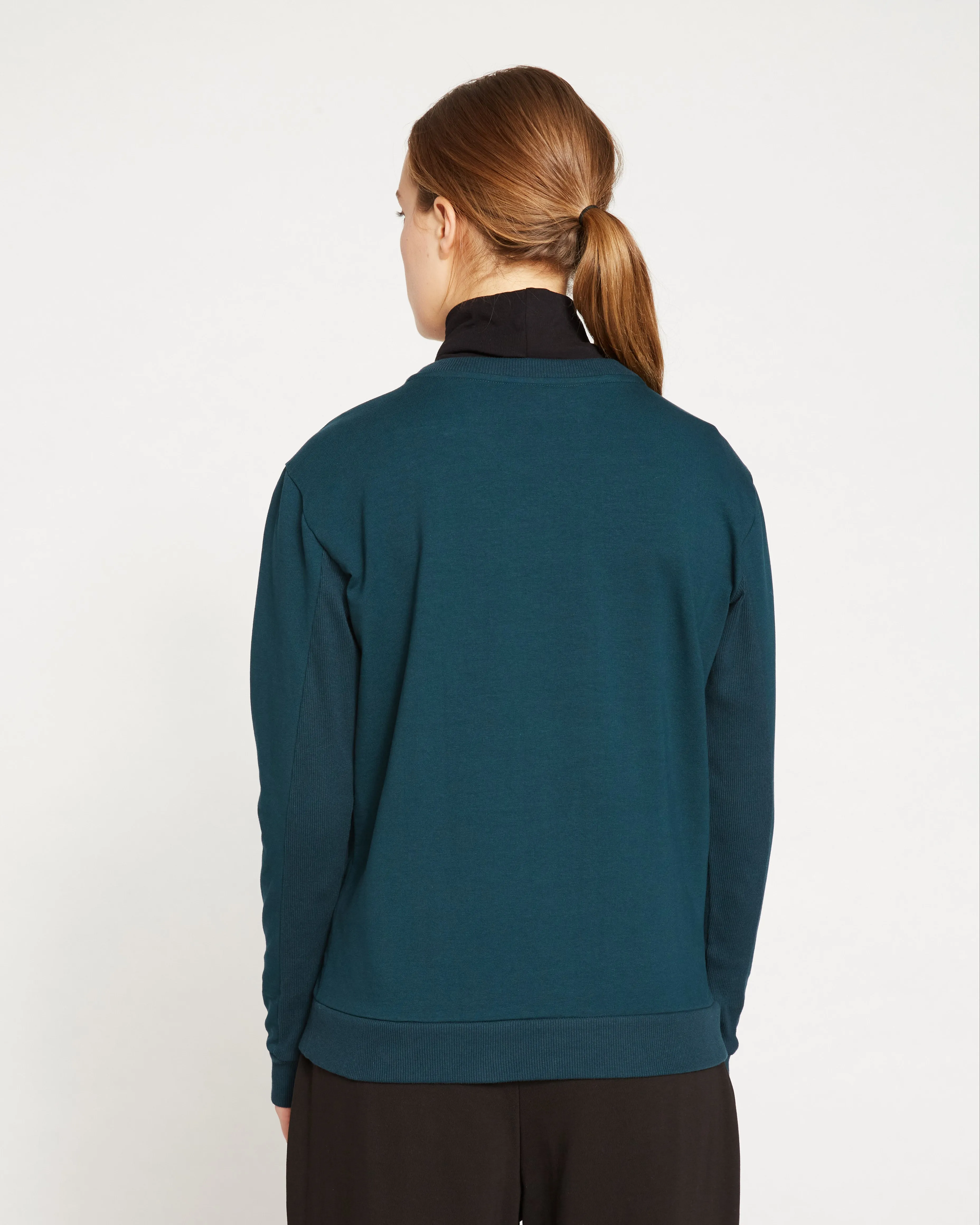Classic Light Terry Meridian Zip Pullover - Deep Sea sold by Universal Standard product image thumbnail 4