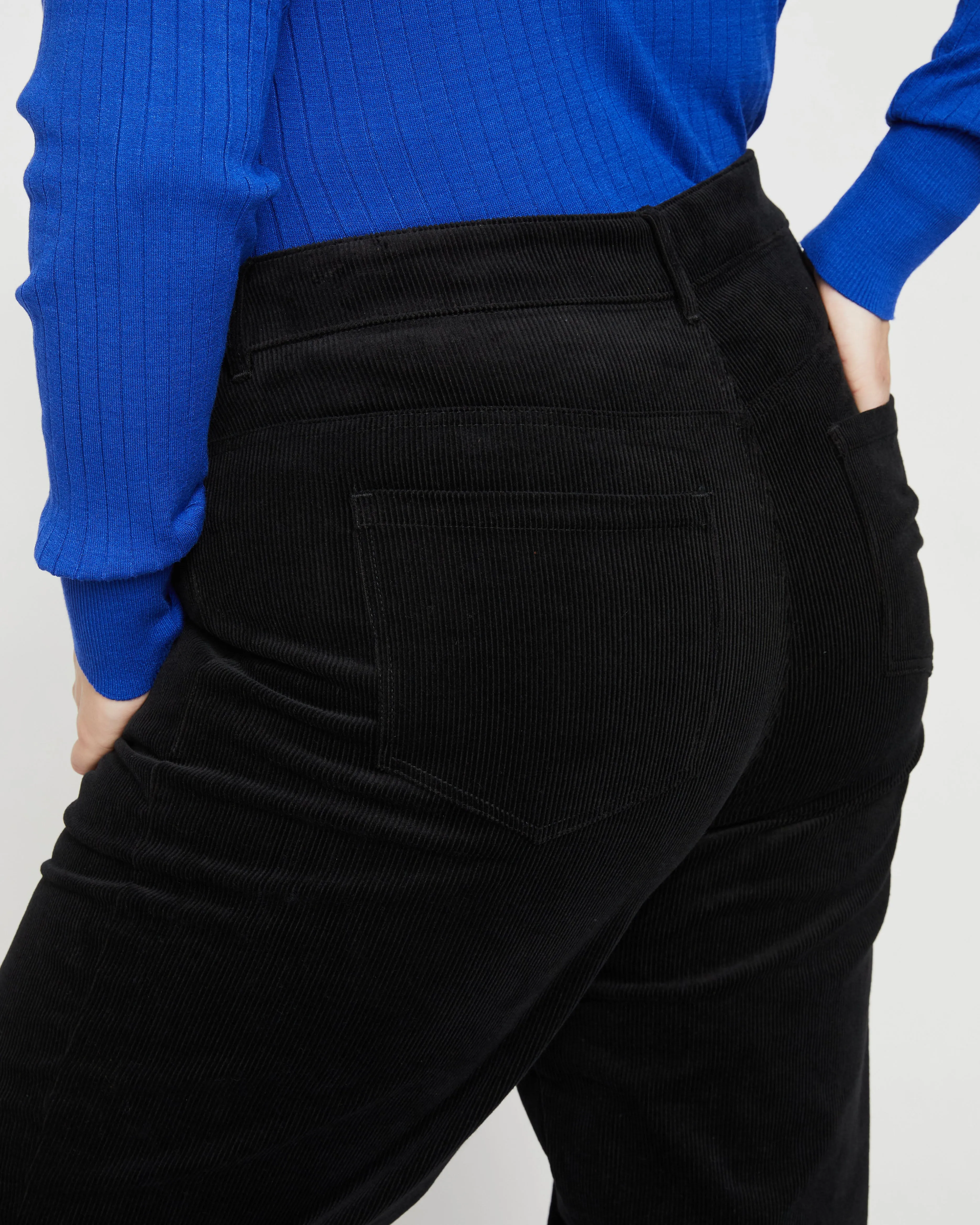 Cassidy High Rise Straight Corduroy Pants - Black sold by Universal Standard product image thumbnail 2