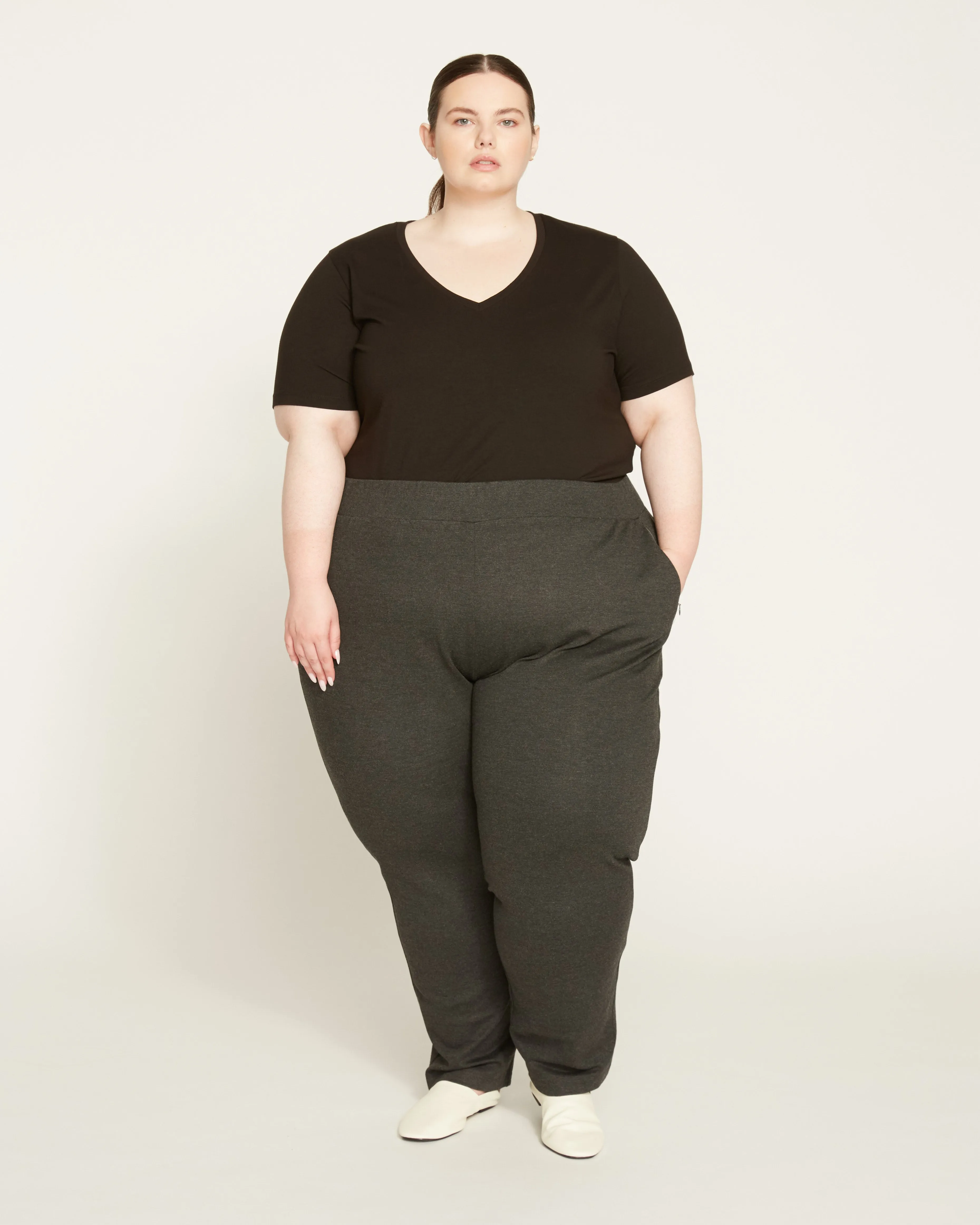 Smart Signature Ponte Pants - Charcoal sold by Universal Standard product image thumbnail 5