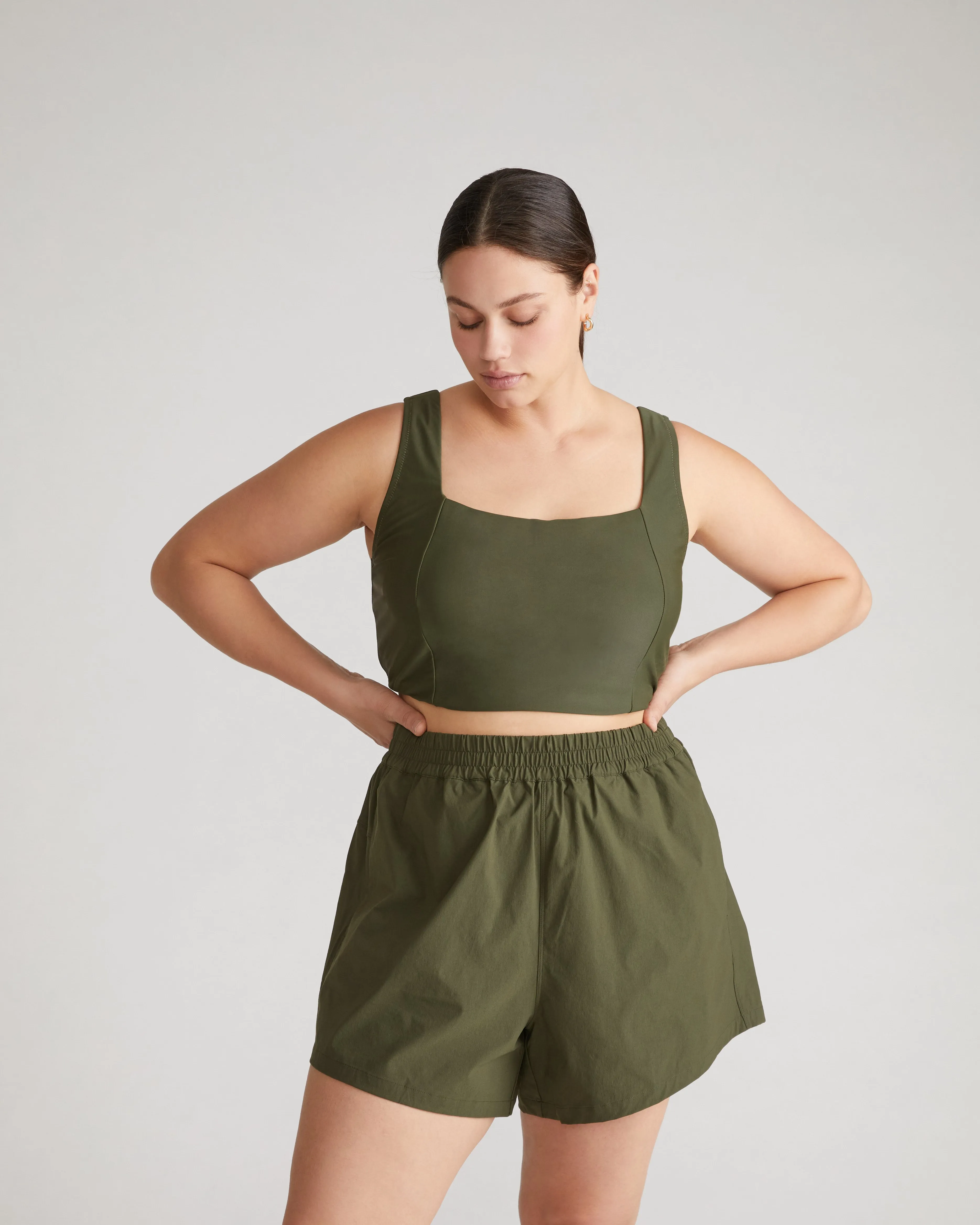 The Square Neck Bikini Top - Nori sold by Universal Standard