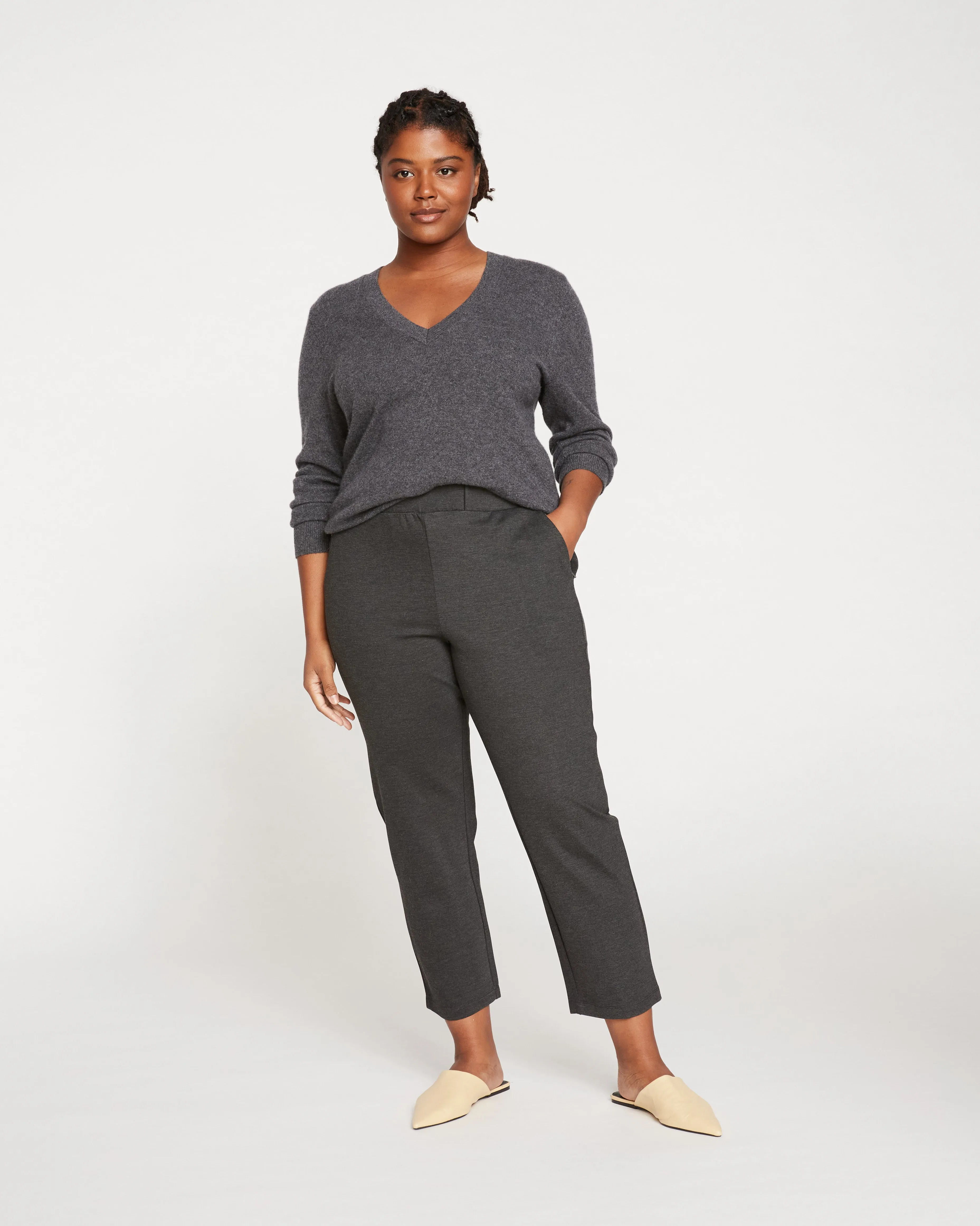Smart Signature Ponte Pants - Charcoal sold by Universal Standard