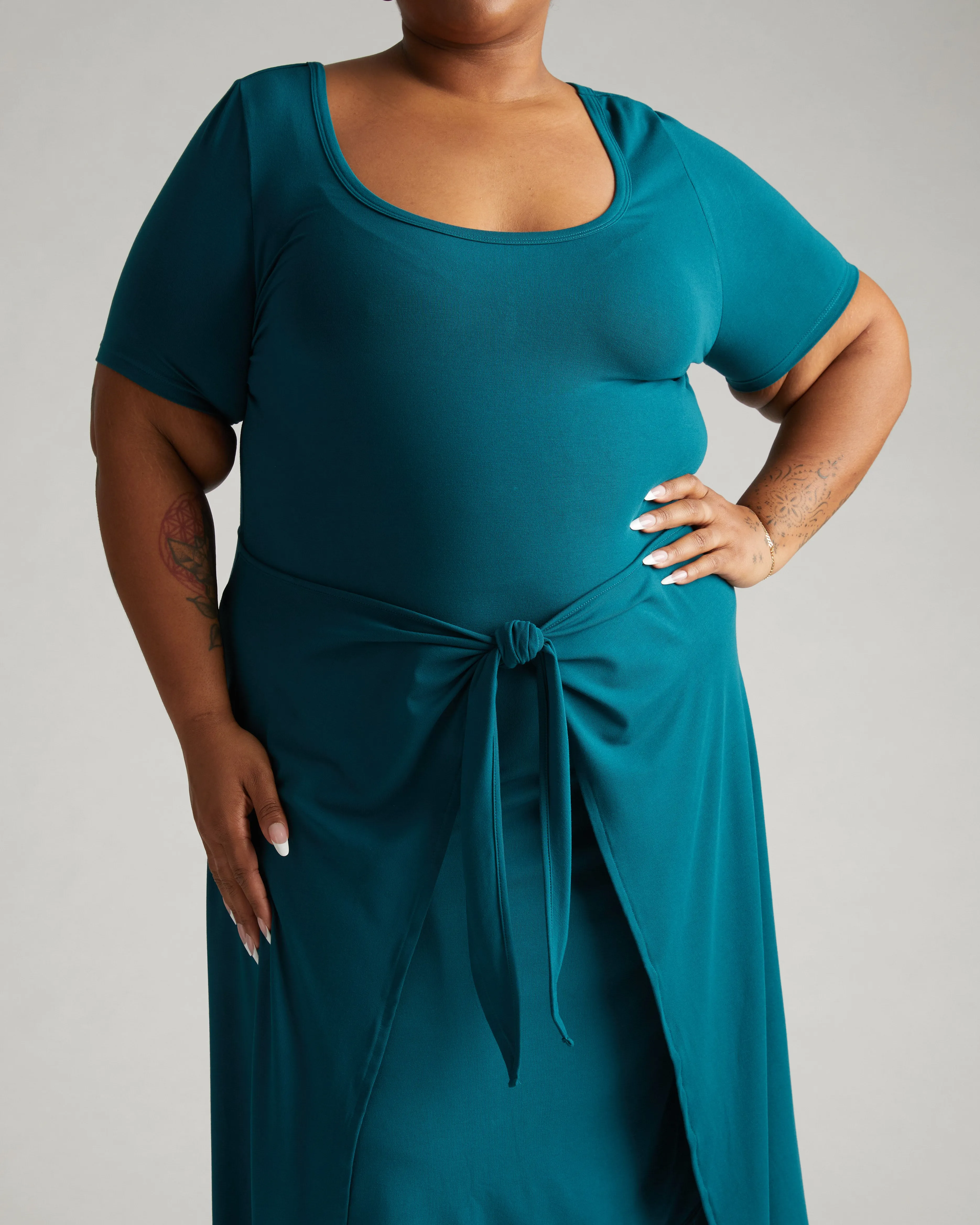 Palermo Divine Jersey Wrap Dress - Ocean Floor sold by Universal Standard product image thumbnail 2