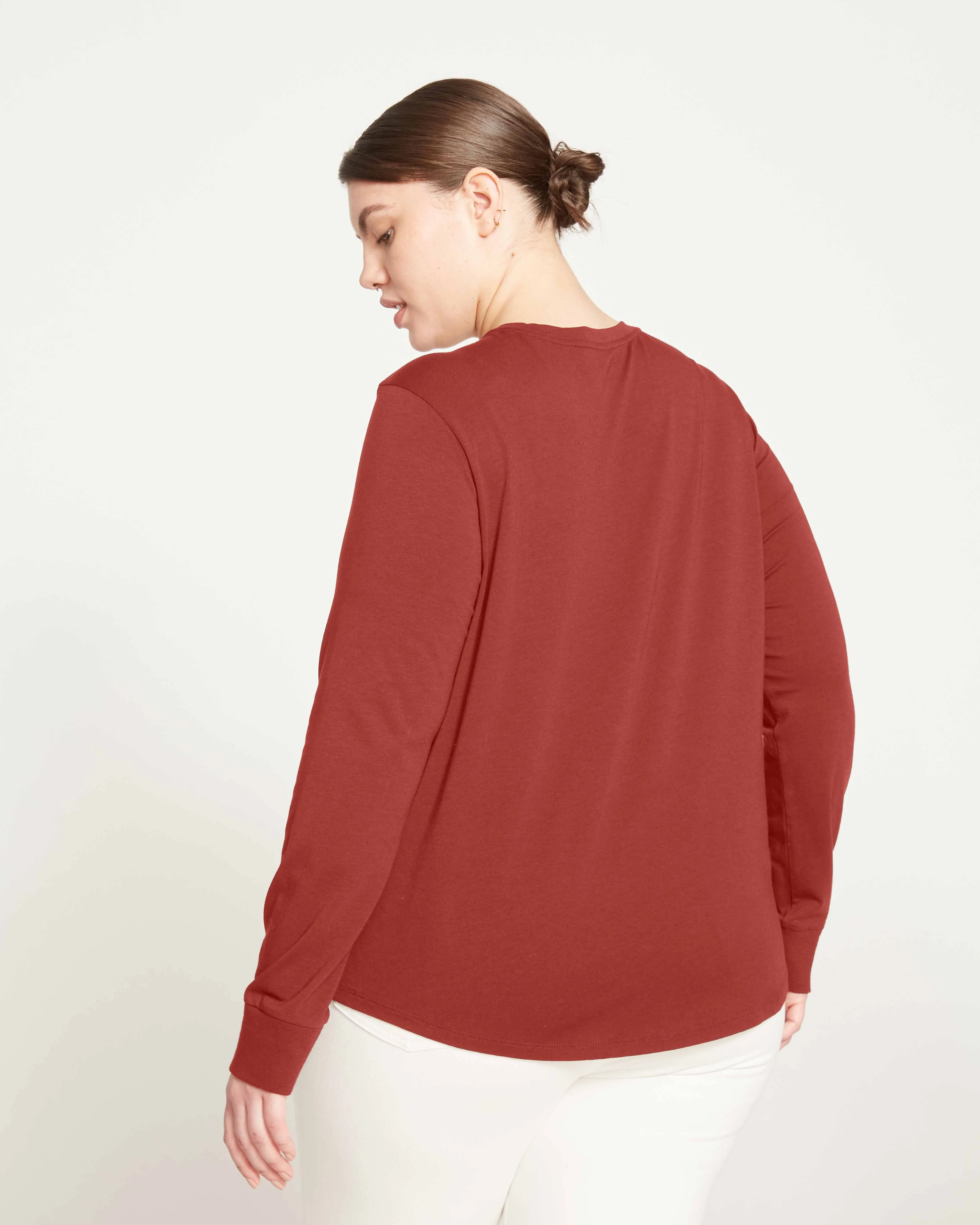 Long Sleeve V Rex - Burnt Red sold by Universal Standard product image thumbnail 4