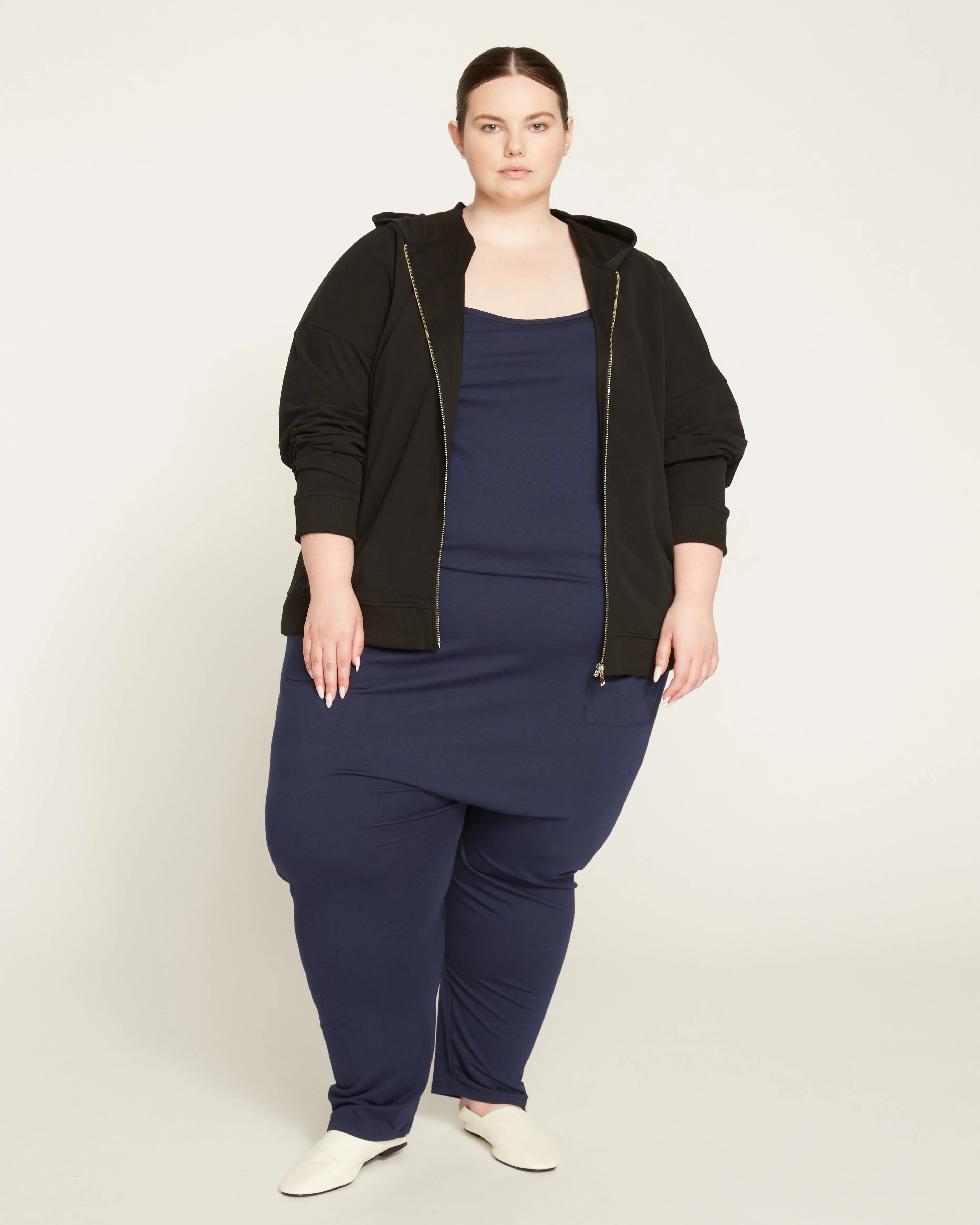 Peachy Terry Full Zip Hoodie - Black sold by Universal Standard product image thumbnail 3