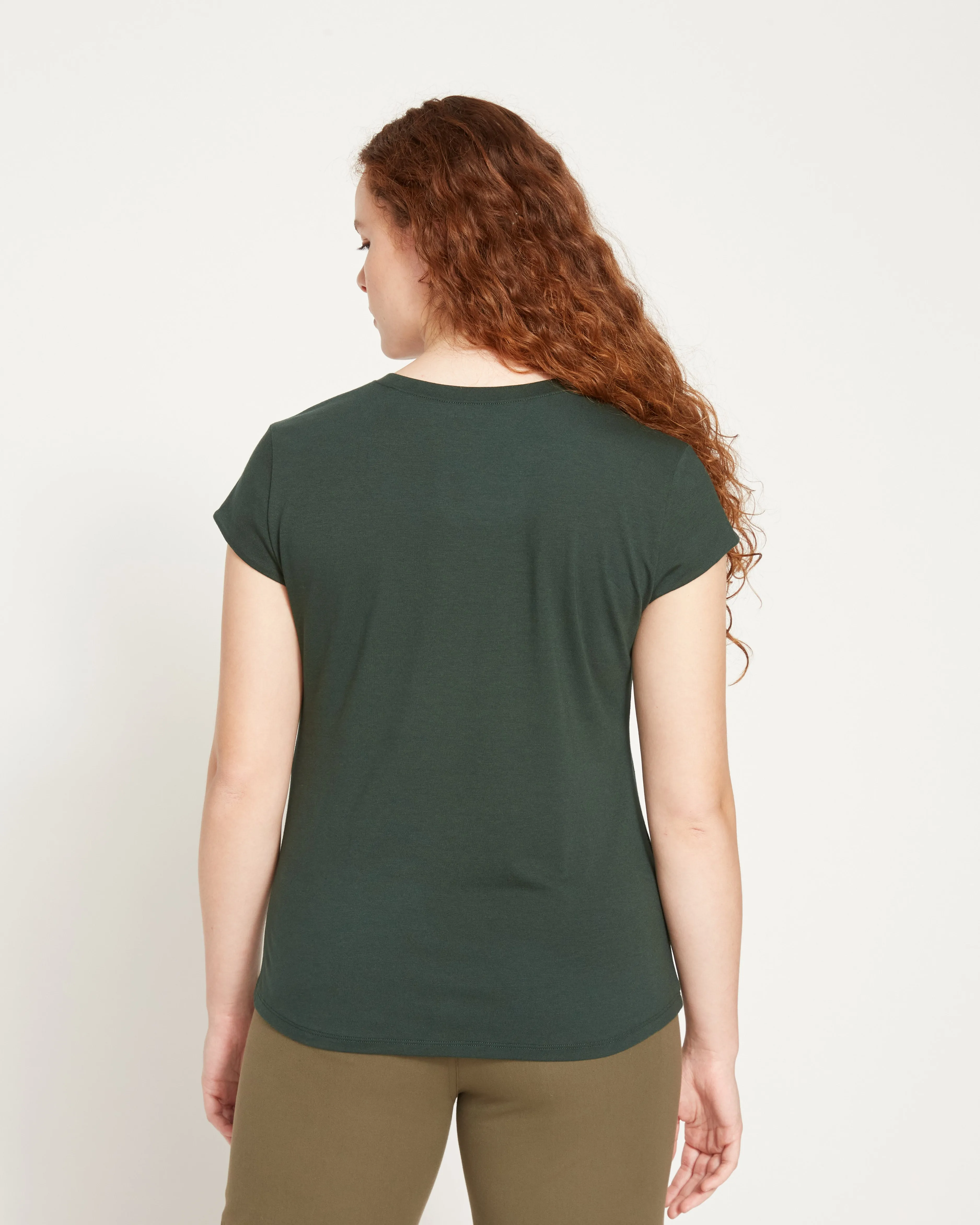 Ashley Cap Sleeve Tee - Forest Green sold by Universal Standard product image thumbnail 5
