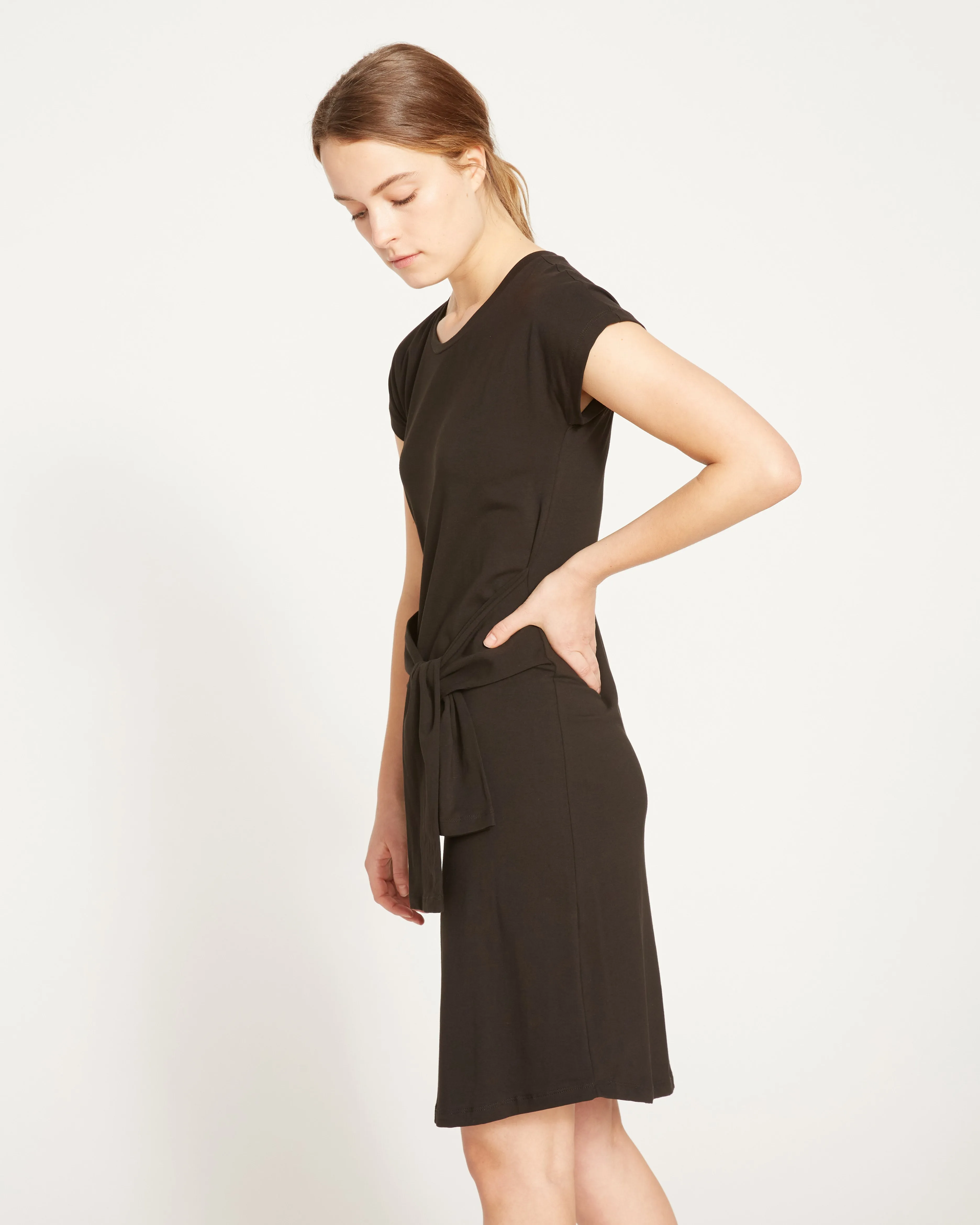 Classic Jersey Tie Dress - Black sold by Universal Standard product image thumbnail 4