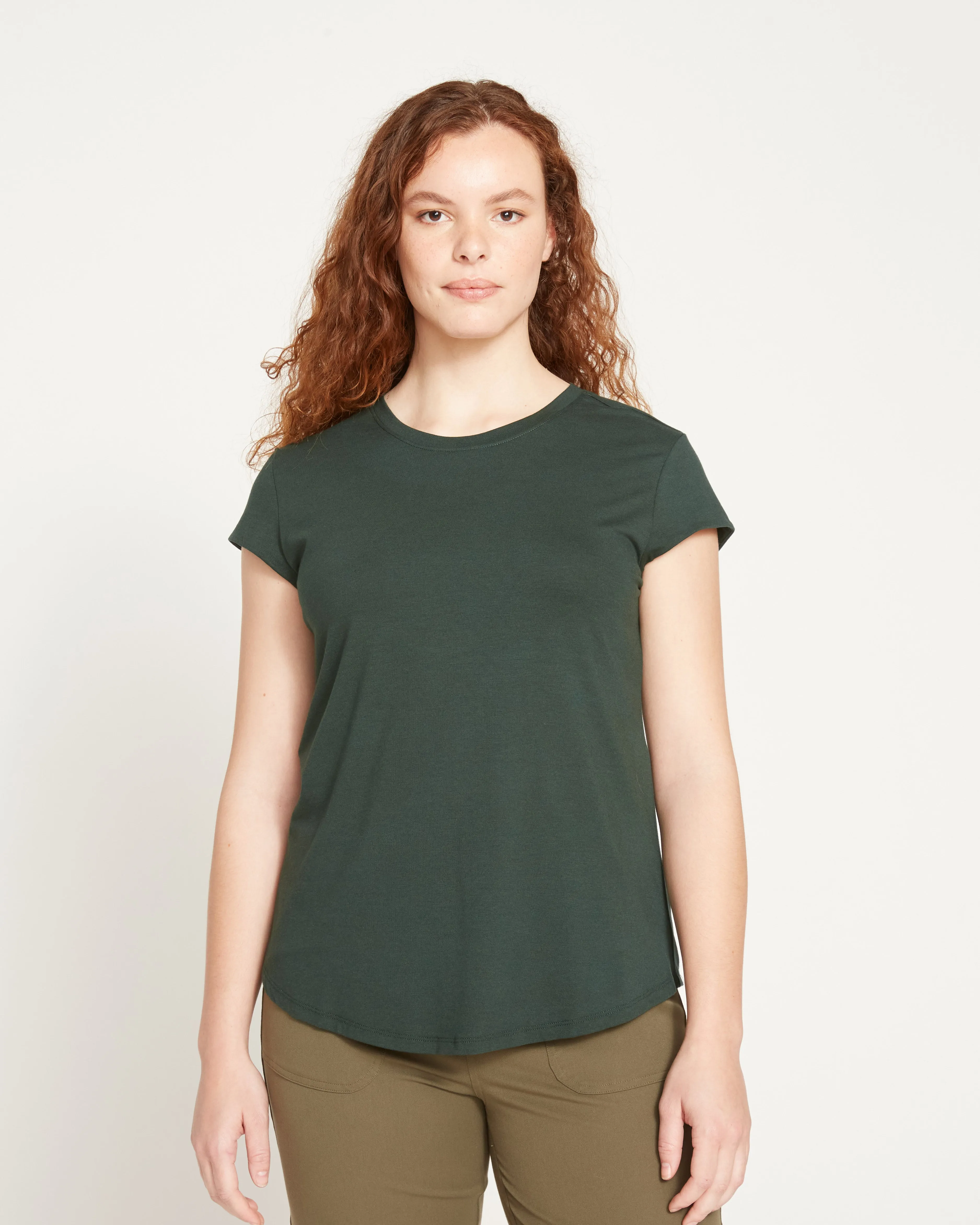 Ashley Cap Sleeve Tee - Forest Green sold by Universal Standard product image thumbnail 3