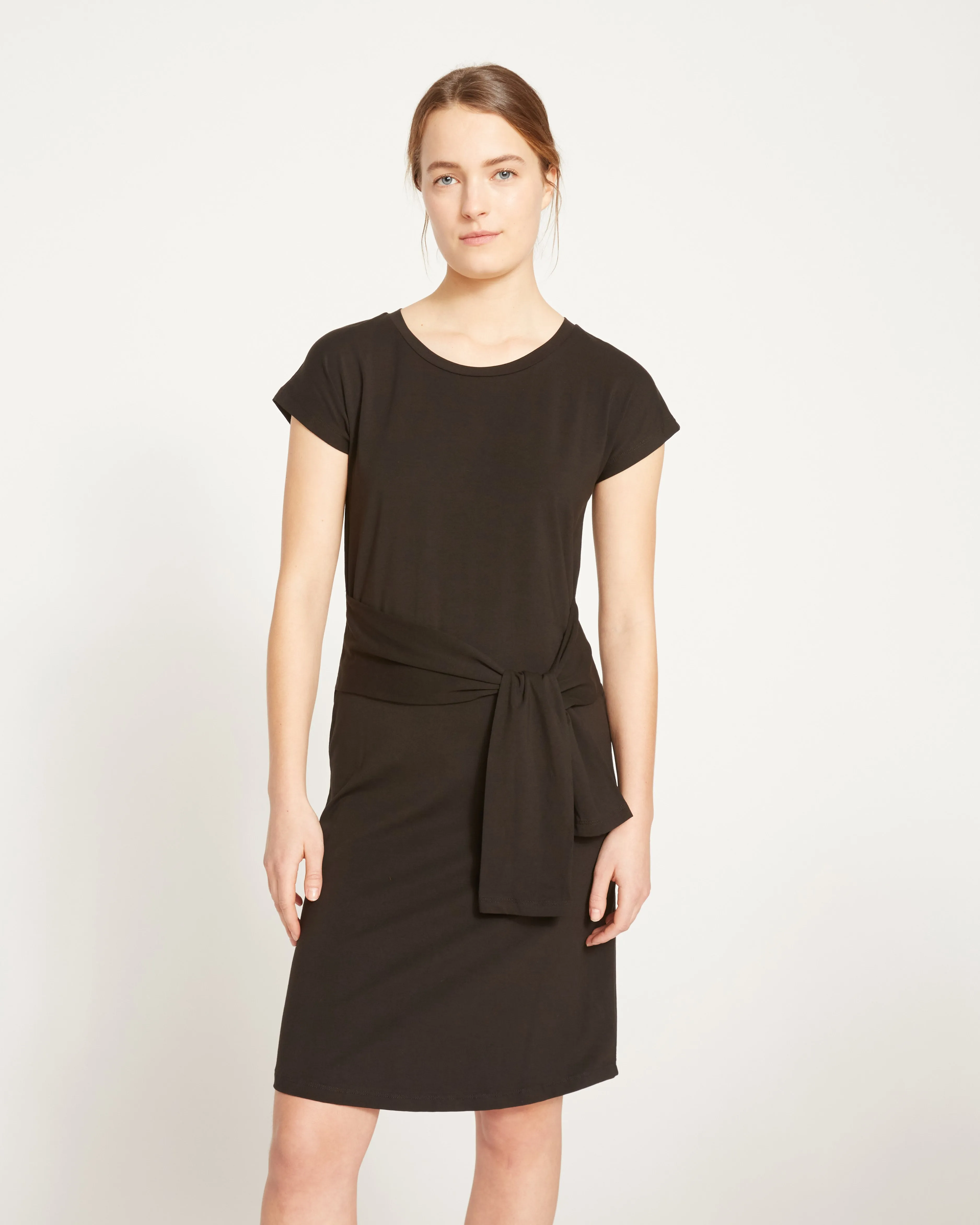 Classic Jersey Tie Dress - Black sold by Universal Standard