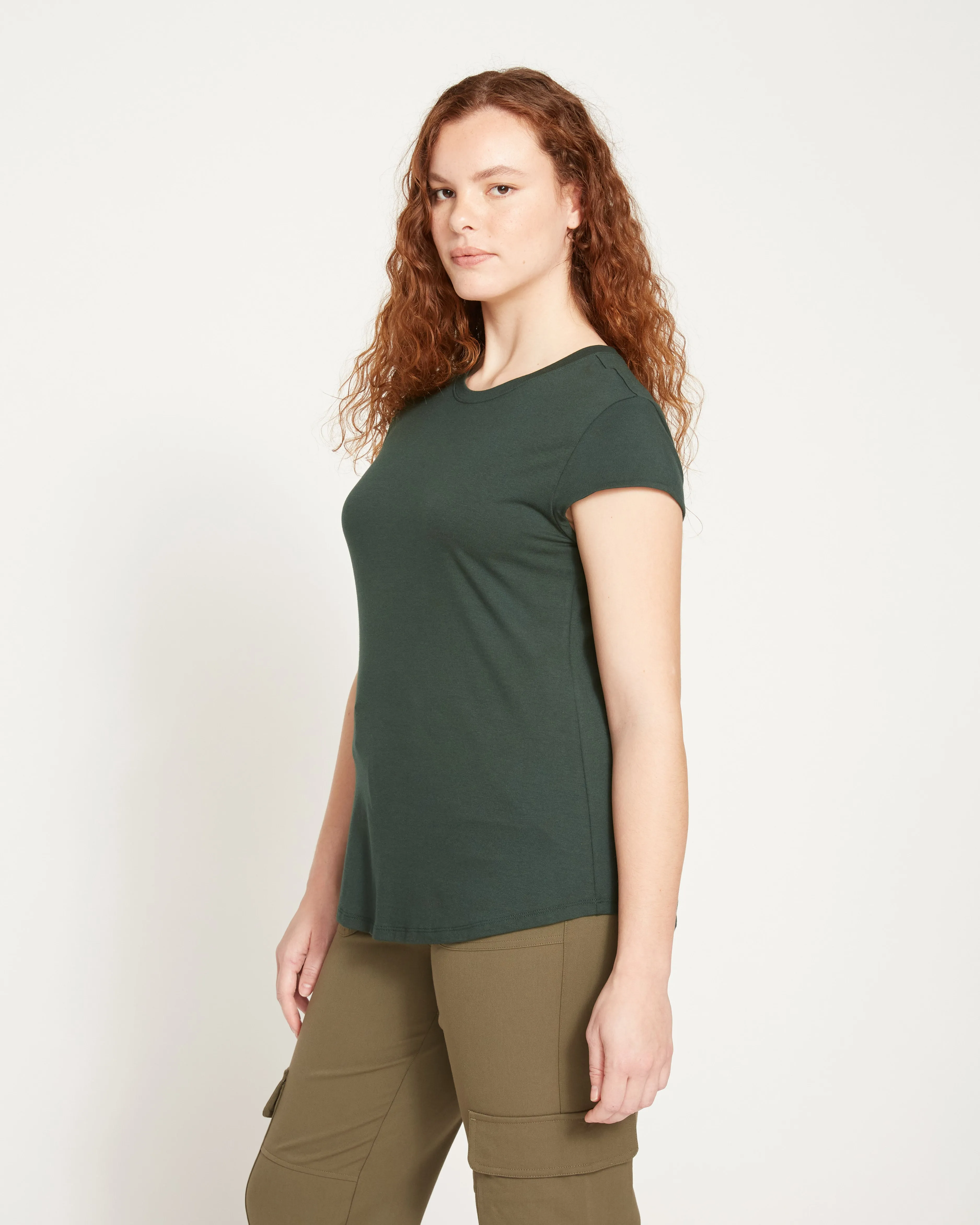 Ashley Cap Sleeve Tee - Forest Green sold by Universal Standard product image thumbnail 4